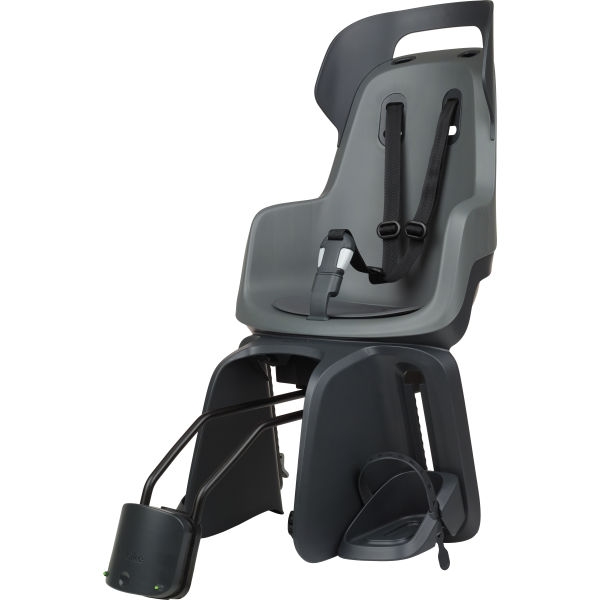 Produktbild von Bobike GO 1P Fahrrad-Kindersitz mit Liegeposition - Rahmenmontage - macaron grey