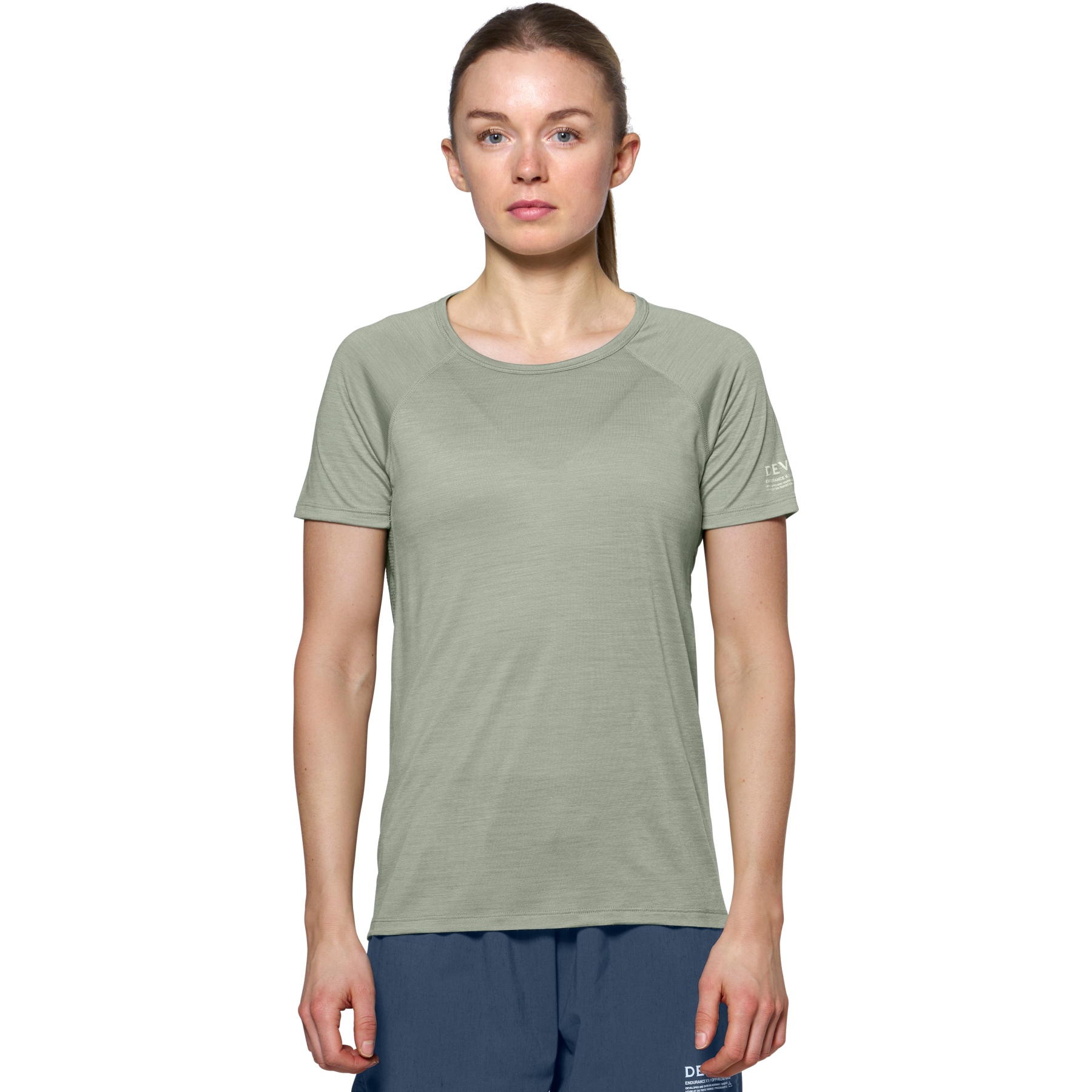 Женская футболка Devold Endurance Merino 130 - 402A Fog olive