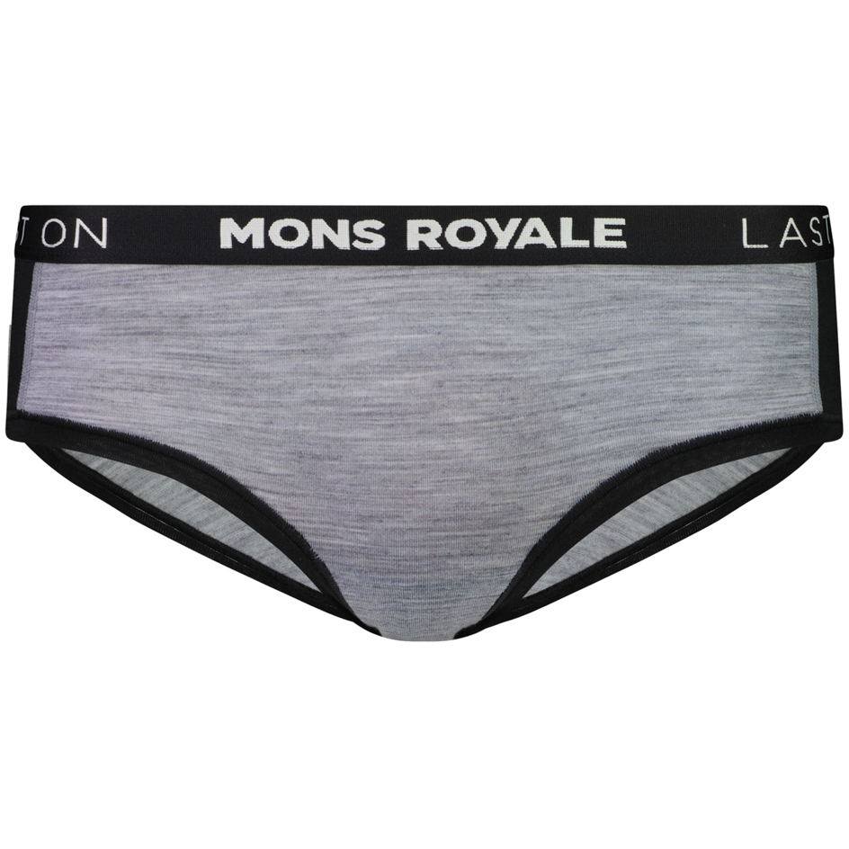 Produktbild von Mons Royale Sylvia Boyleg Panties Damen - grey heather / schwarz