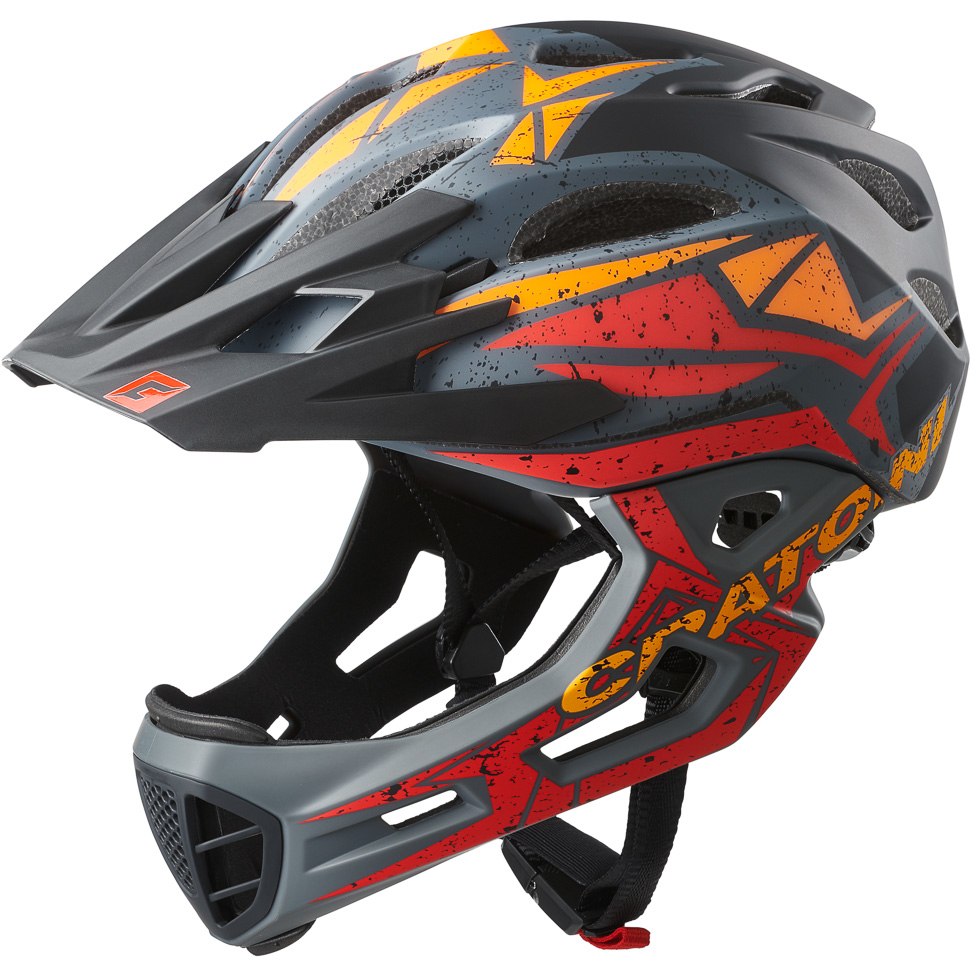 Productfoto van CRATONI C-Maniac Pro Fullface Helmet - black-red-orange matt