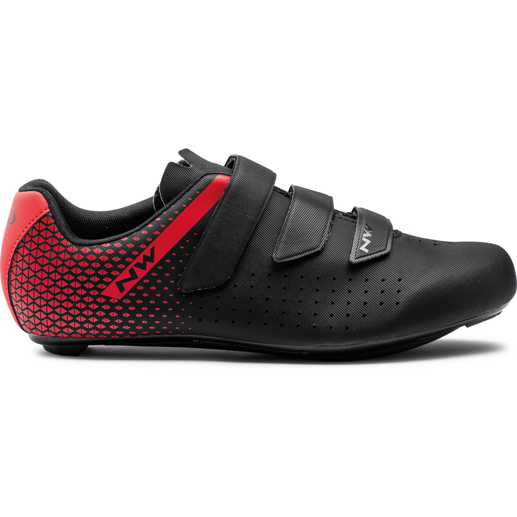 Image of Northwave Core 2 Road Shoe - black/red 15
