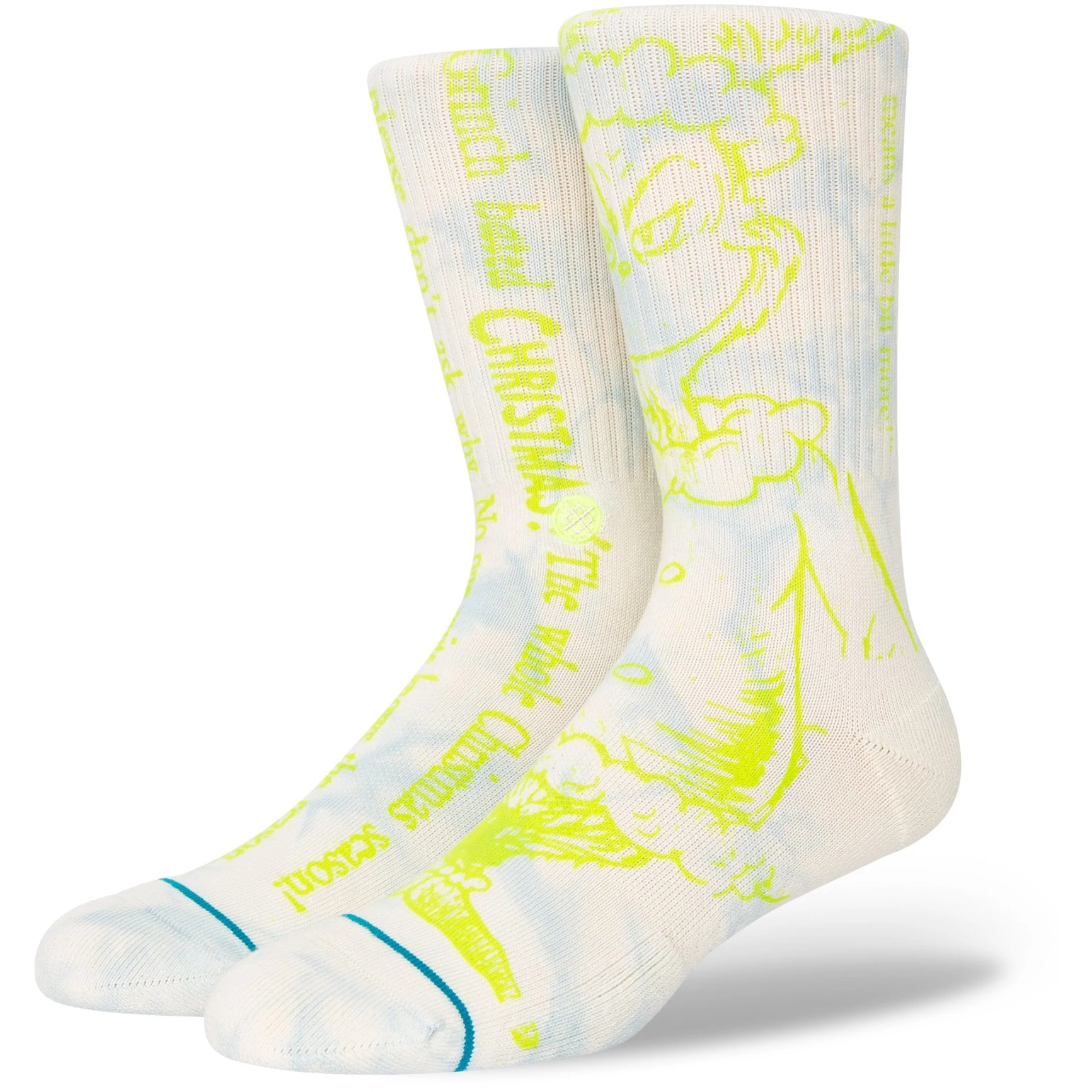 Picture of Stance Merry Grinchmas Crew Socks Unisex - offwhite