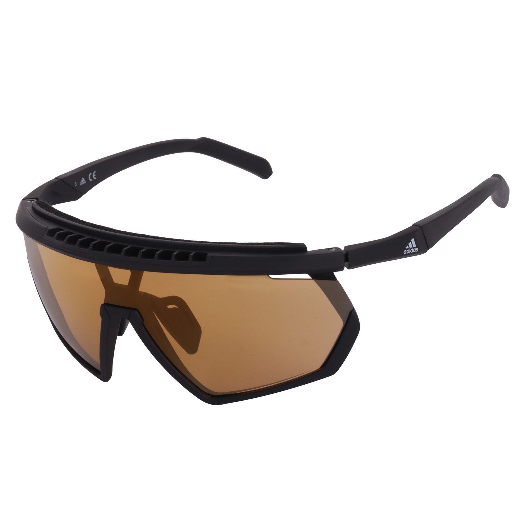 Image of adidas Cmpt Aero Pro SP0029-H Sport Sunglasses - Matte Black / Vario Mirror Quartz