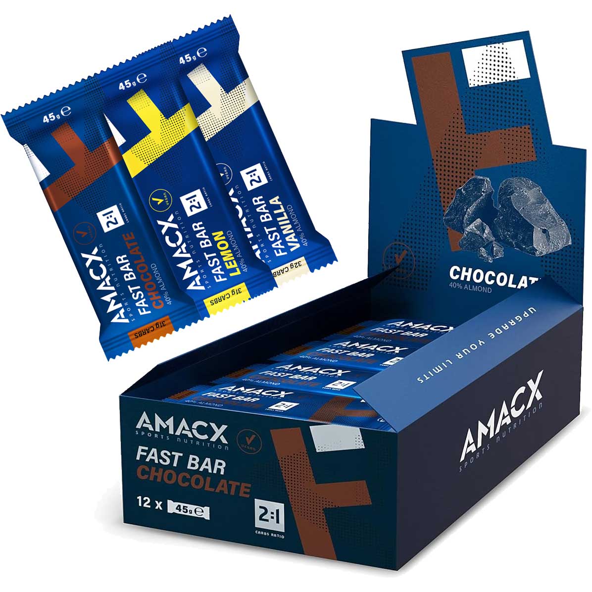 Produktbild von Amacx Fast Bar - Kohlenhydrat-Riegel - 12x45g