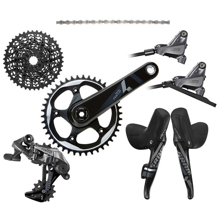 Picture of SRAM Force 1 Groupset 1x11 Compact - GXP - with hydraulic Disc Brakes - Flat Mount
