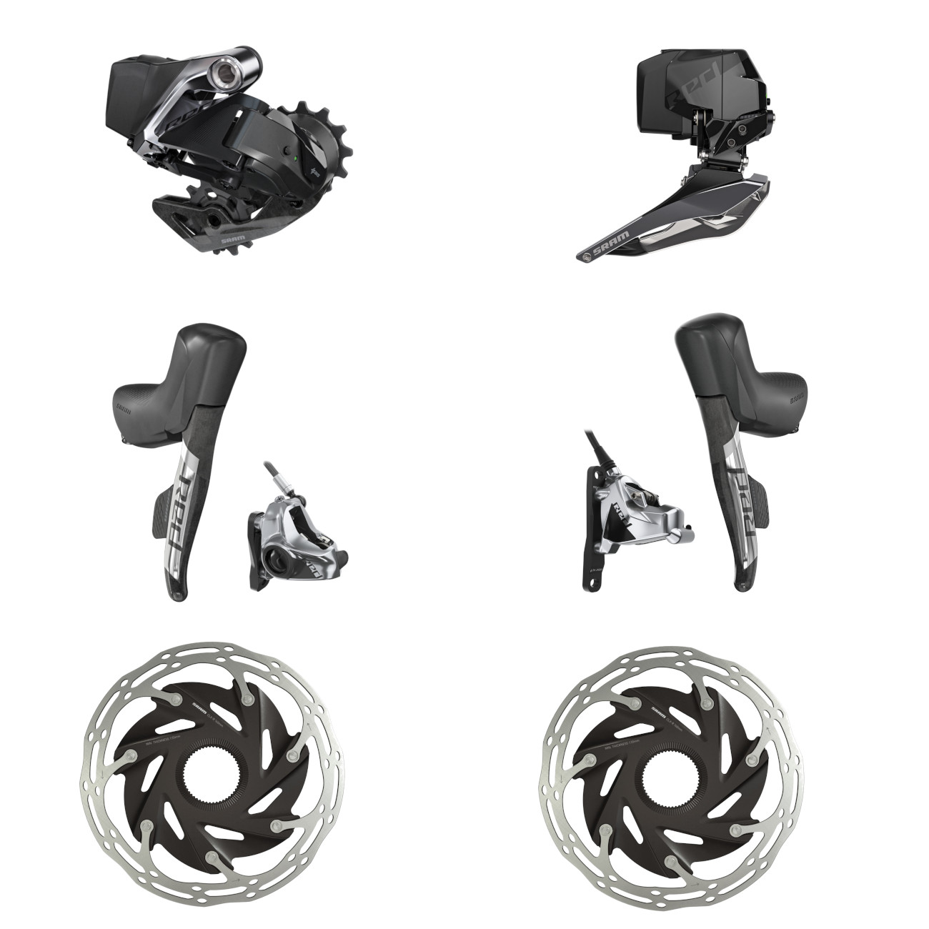 Picture of SRAM RED eTap AXS HRD 2x12 Upgrade Set with Hydraulic Disc Brakes - Flat Mount - Centerlock