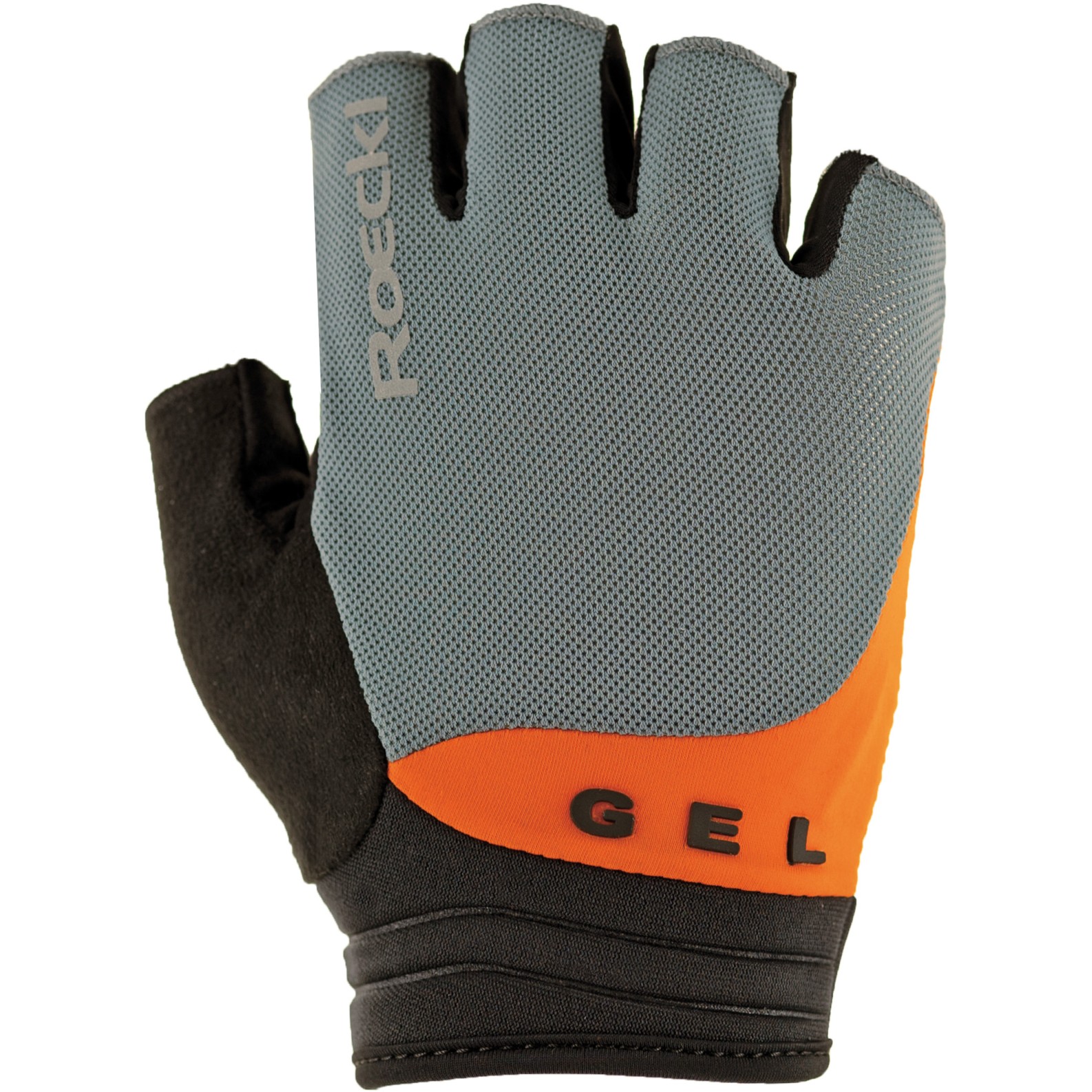 Picture of Roeckl Sports Itamos 2 Cycling Gloves - hurricane grey/orange 8504