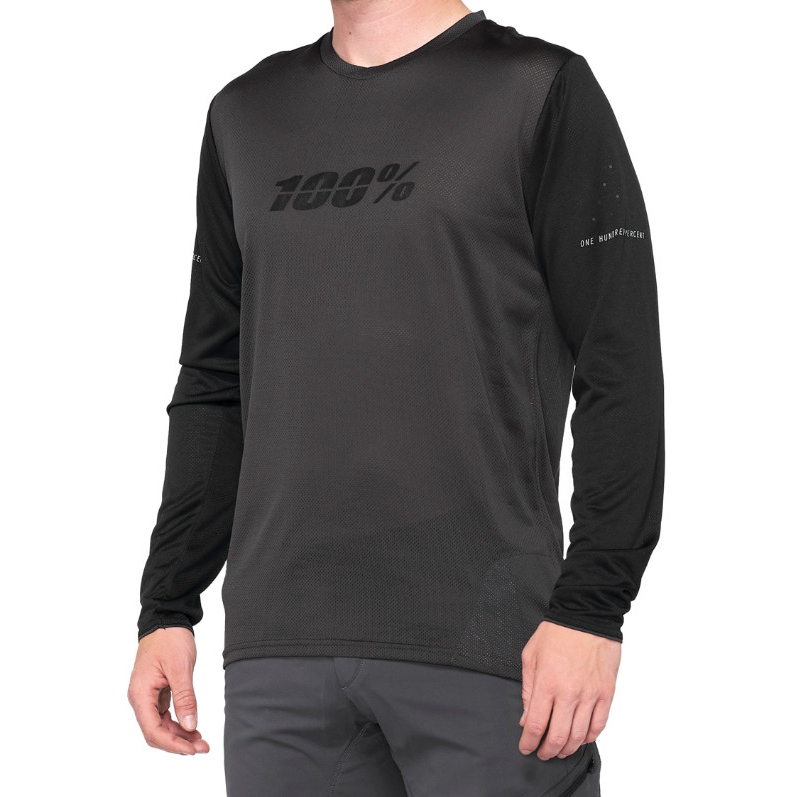 Picture of 100% Ridecamp Long Sleeve Jersey - black/charcoal
