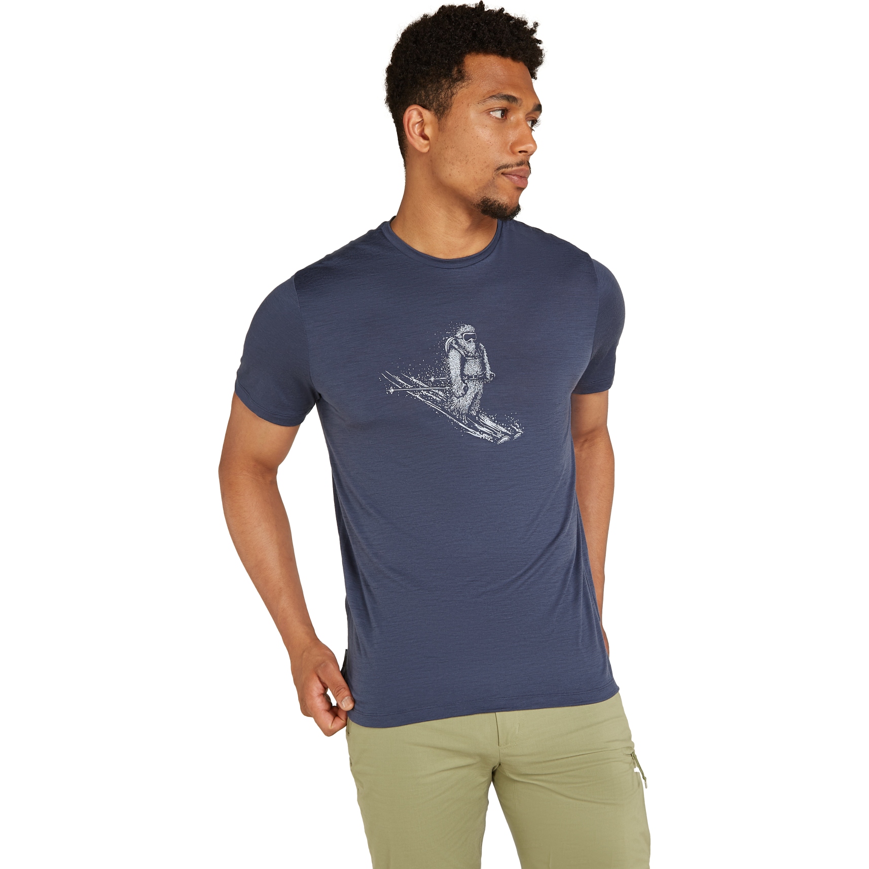 Productfoto van Icebreaker Merino 150 Tech Lite Skiing Yeti T-Shirt Heren - Graphite