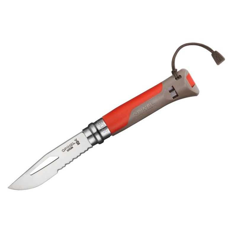 Picture of Opinel Knife No 08 Outdoor - stainless - red/brown