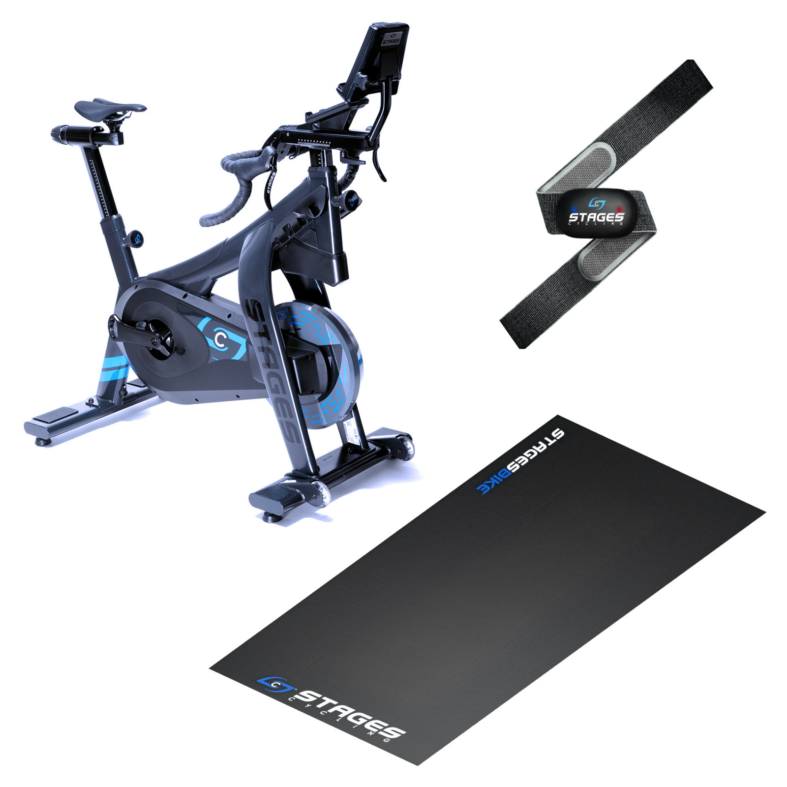 Picture of Stages Cycling StagesBike SB20 Bundle - Indoor Bike + Floor Mat + Heart Rate Monitor