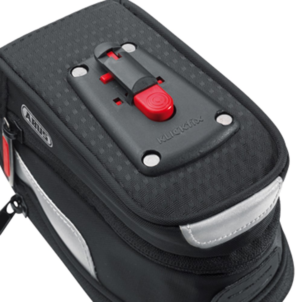 Abus Oryde ST 2085 KF Satteltasche Mit Klickfix  Kleine Fahrradtasche  Schwarz 0,7L Klickfix Satteltasche
