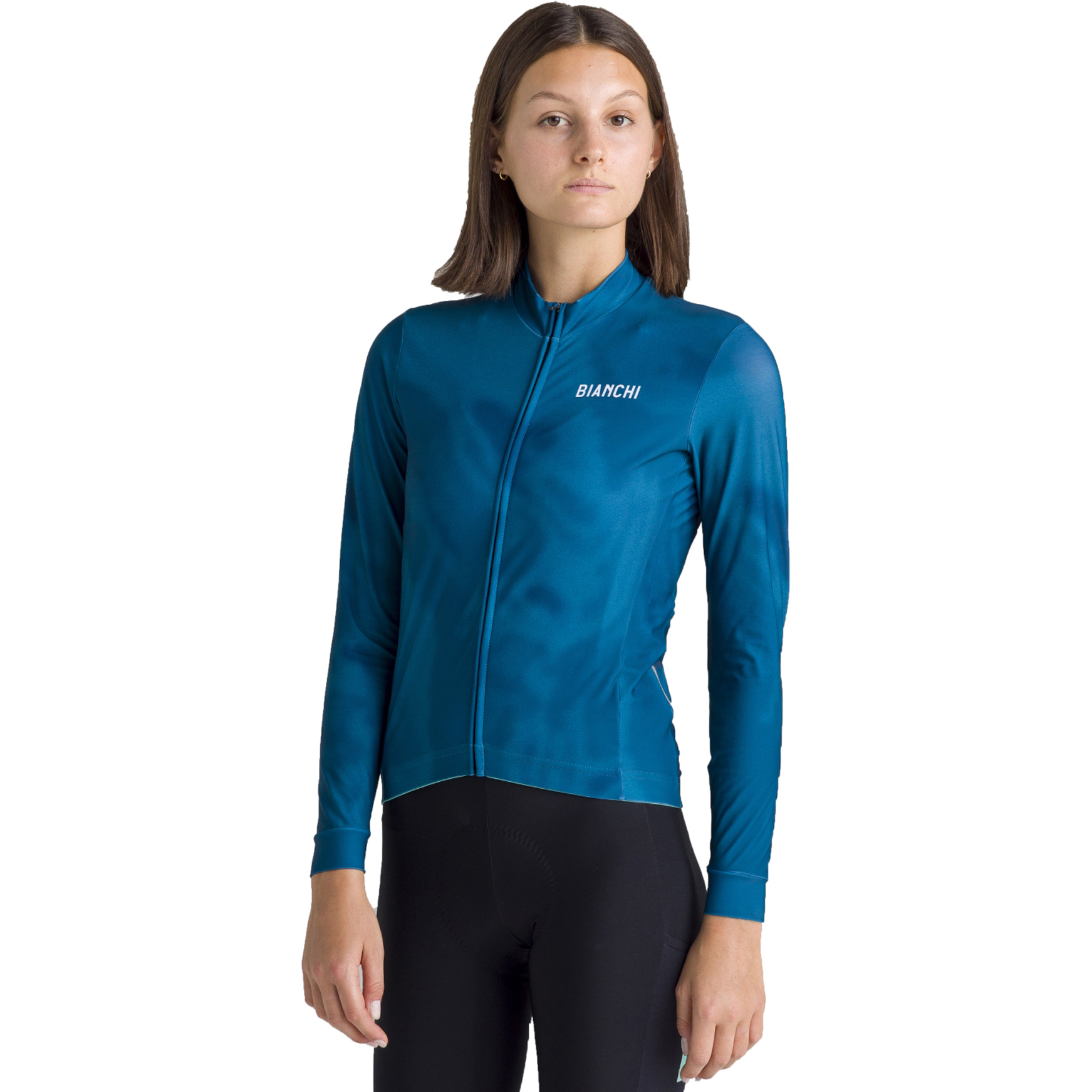 Santini Bianchi Milano Classic Long Sleeve Jersey Unisex - teal TE