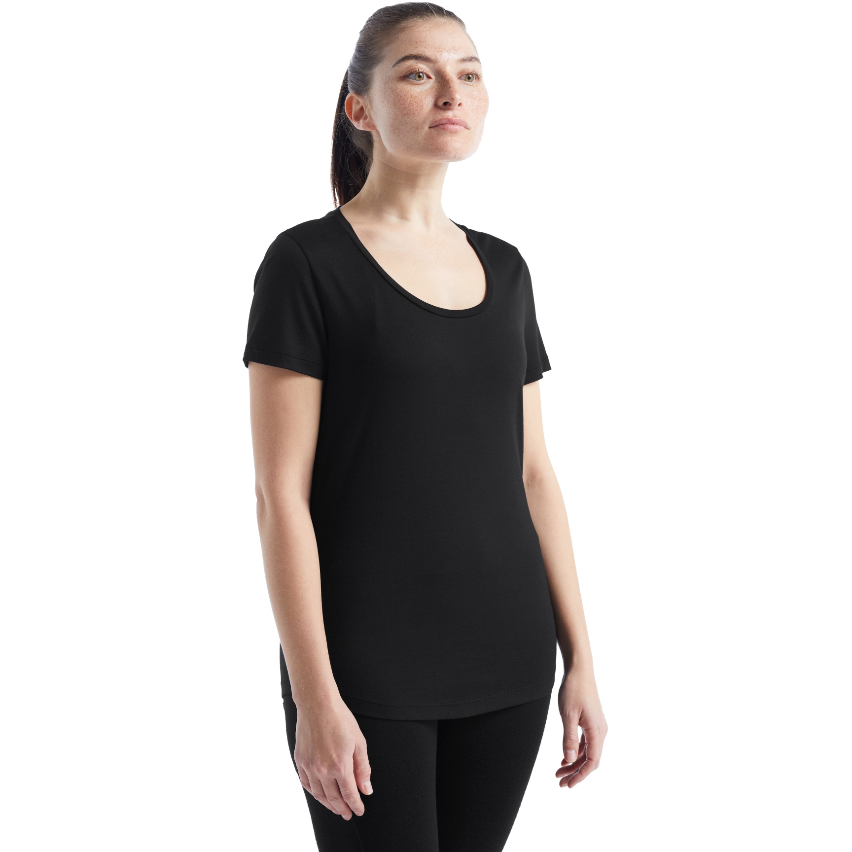 Imagen de Icebreaker Camiseta Mujer - Sphere II Scoop - Negro