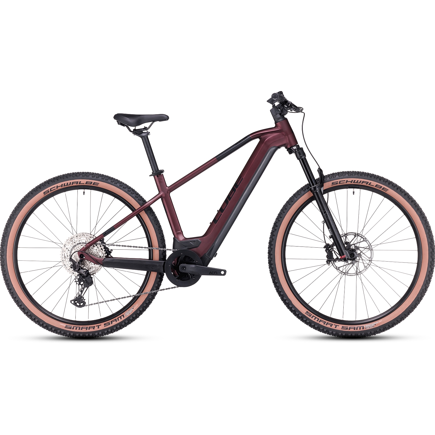 Picture of CUBE REACTION HYBRID SLX 750 - Electric Mountain Bike - 2023 - rubyred / black