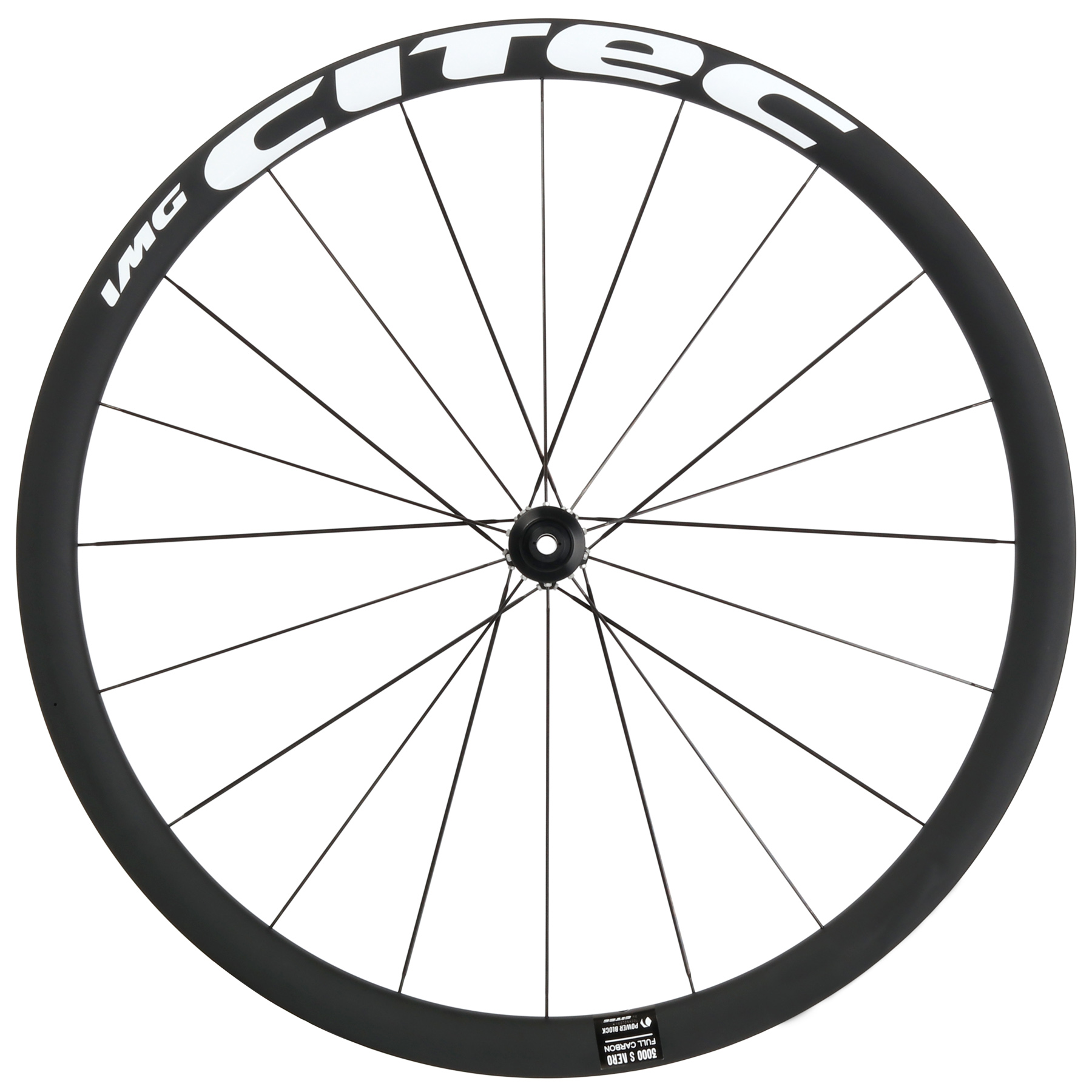 Picture of CITEC 3000 S Aero Carbon DB Front Wheel - 28&quot; | Clincher | Centerlock - 12x100mm - white/black