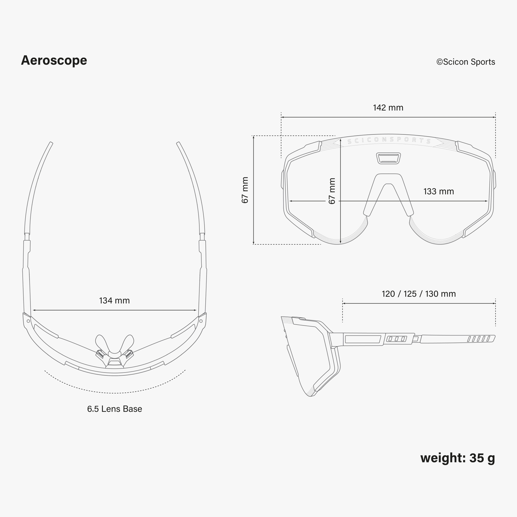 Scicon Aeroscope Glasses - White Gloss - Multimirror Bronze | Rain