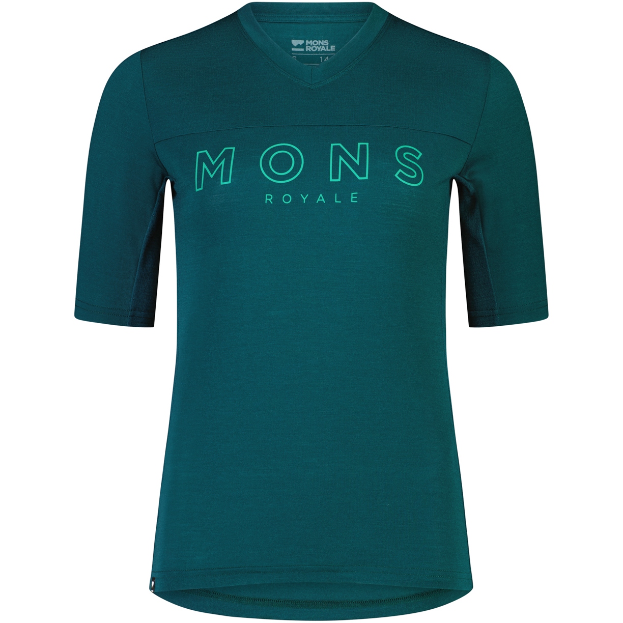 Productfoto van Mons Royale Redwood Merino Air-Con V T-Shirt Dames - evergreen