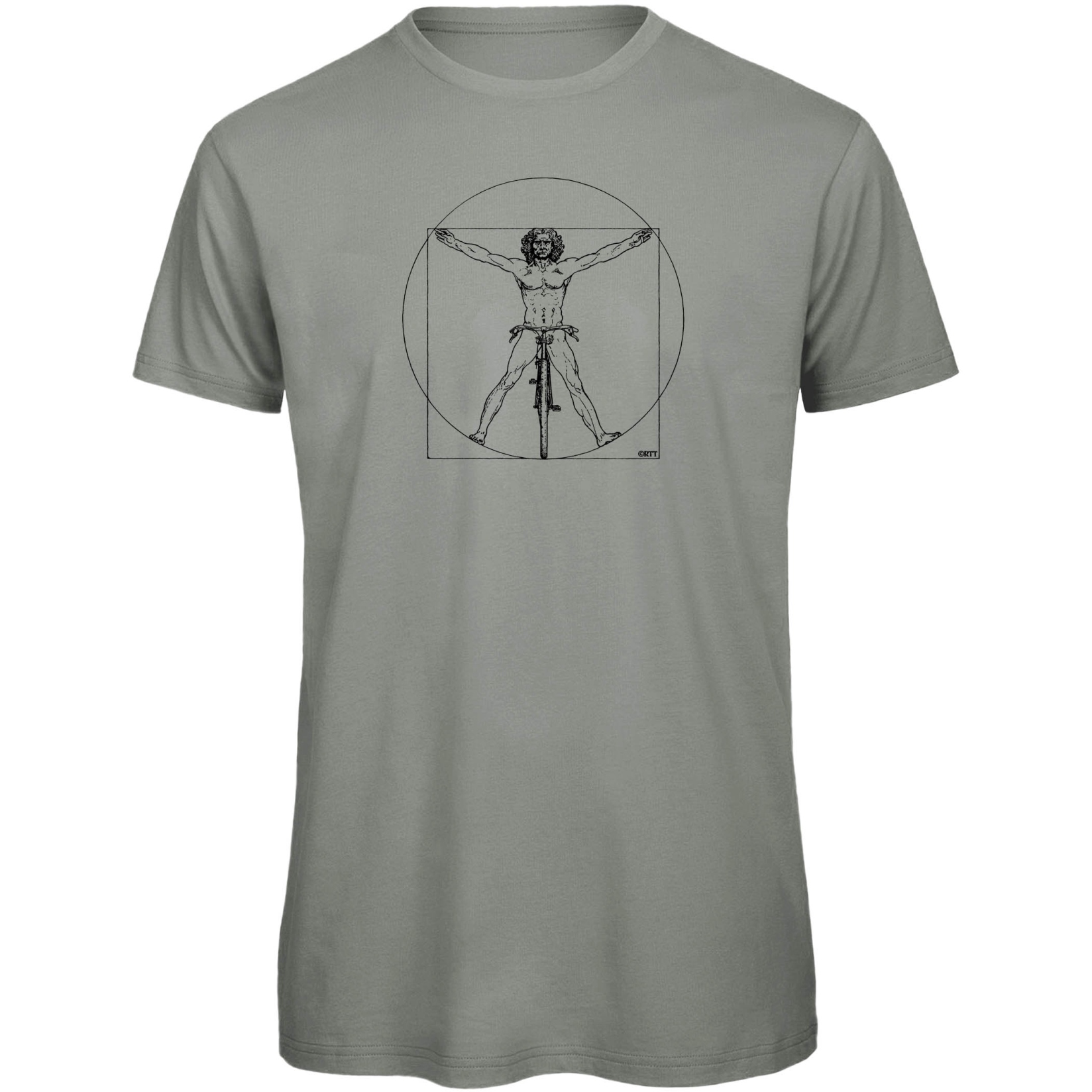 Productfoto van RTTshirts Fiets T-Shirt - DaVinci - lichtgrijs