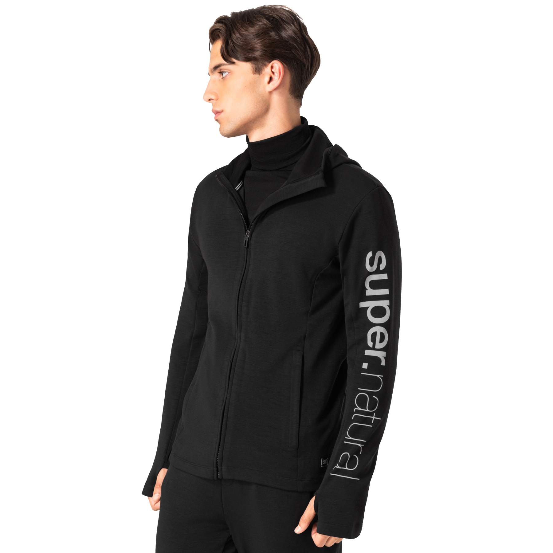 Produktbild von SUPER.NATURAL Alpine Kapuzenjacke Herren - Jet Black