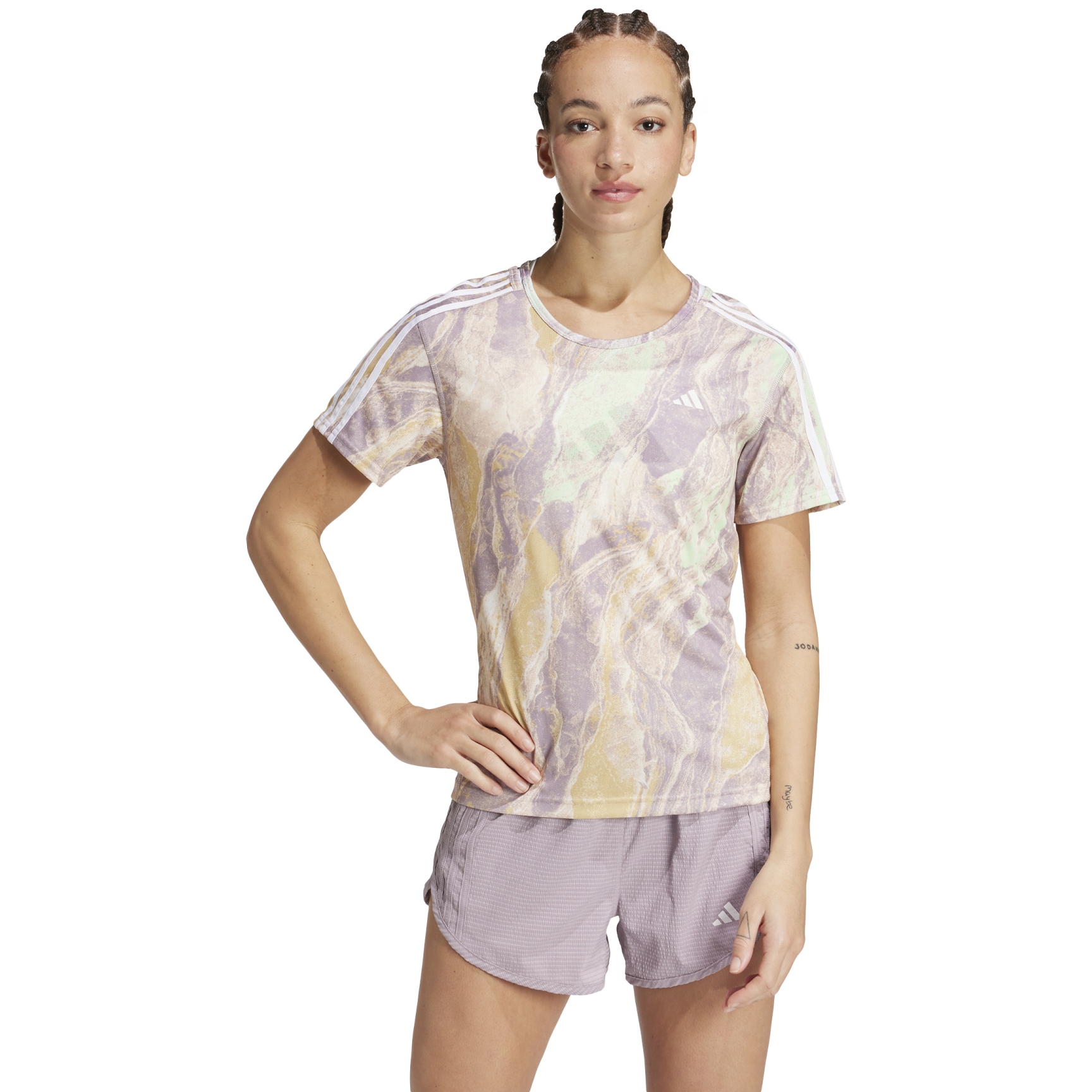 Produktbild von adidas Move for the Planet AirChill Laufshirt Damen - crystal sand/preloved fig/semi green spark/oat IN2979