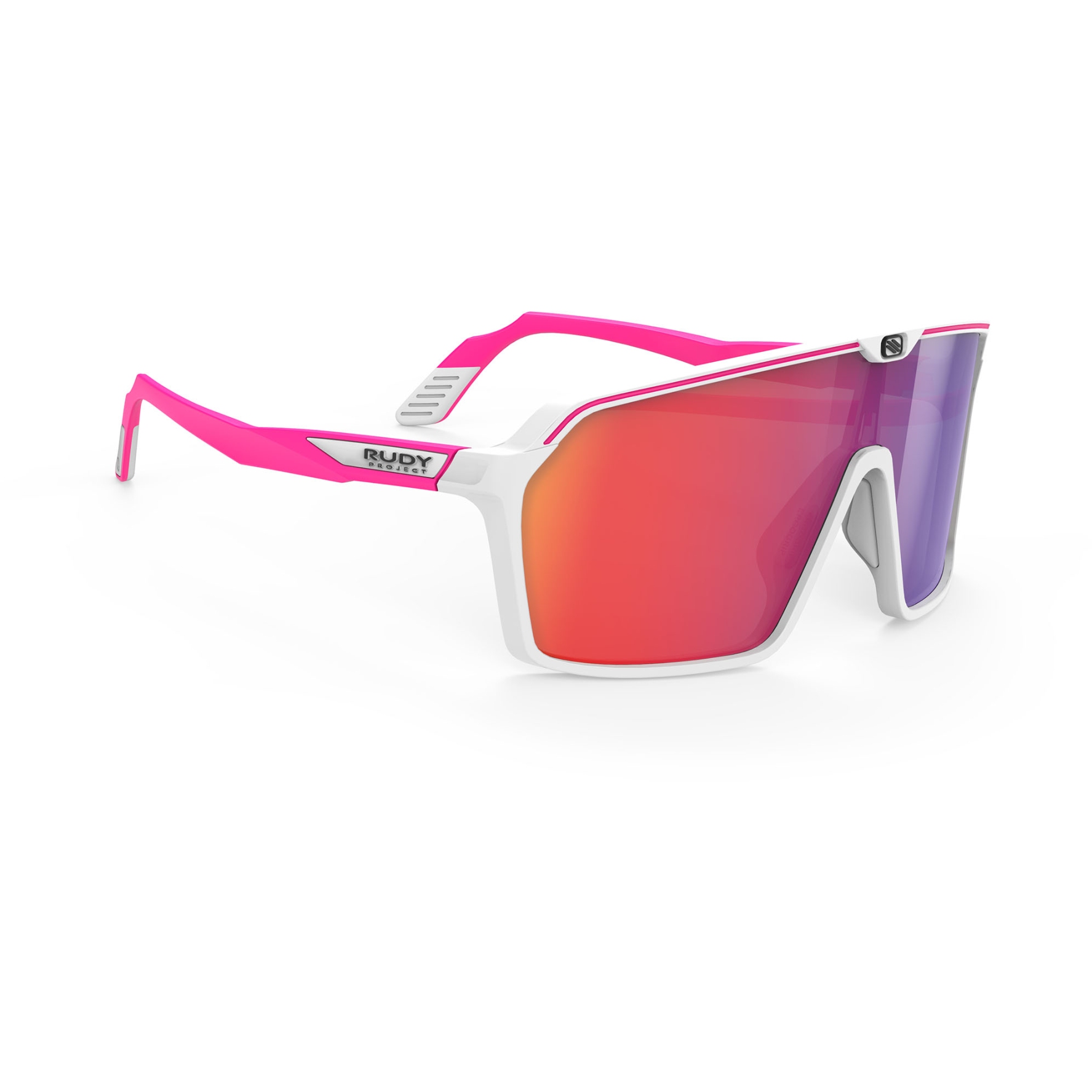 Picture of Rudy Project Spinshield Glasses - White / Pink Fluo (Matte)/Multilaser Red