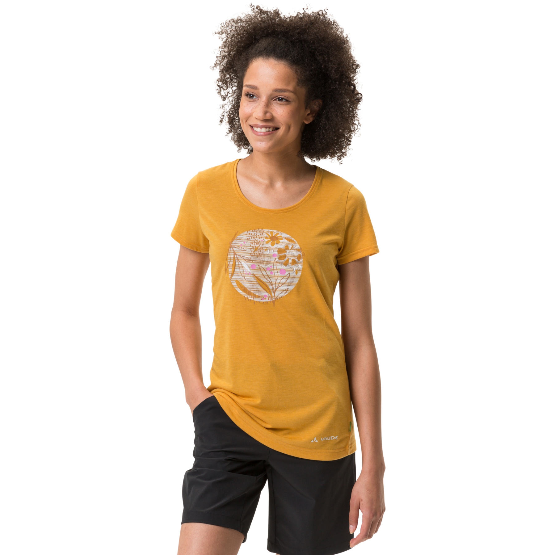 Produktbild von Vaude Skomer II Print T-Shirt Damen - burnt yellow