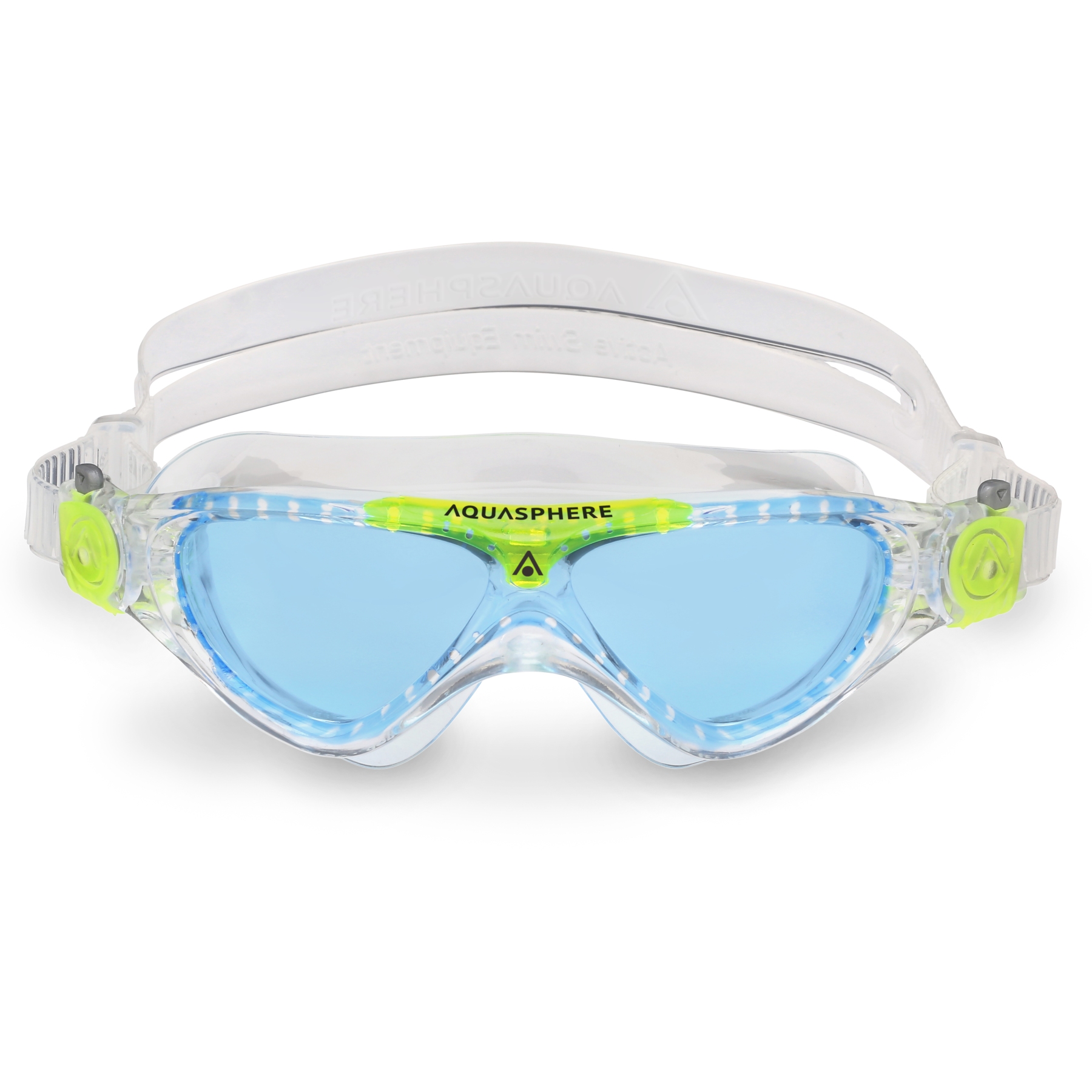 Produktbild von AQUASPHERE Vista Junior Kinder Schwimmbrille - Blau getönt - Transparent/Bright Green