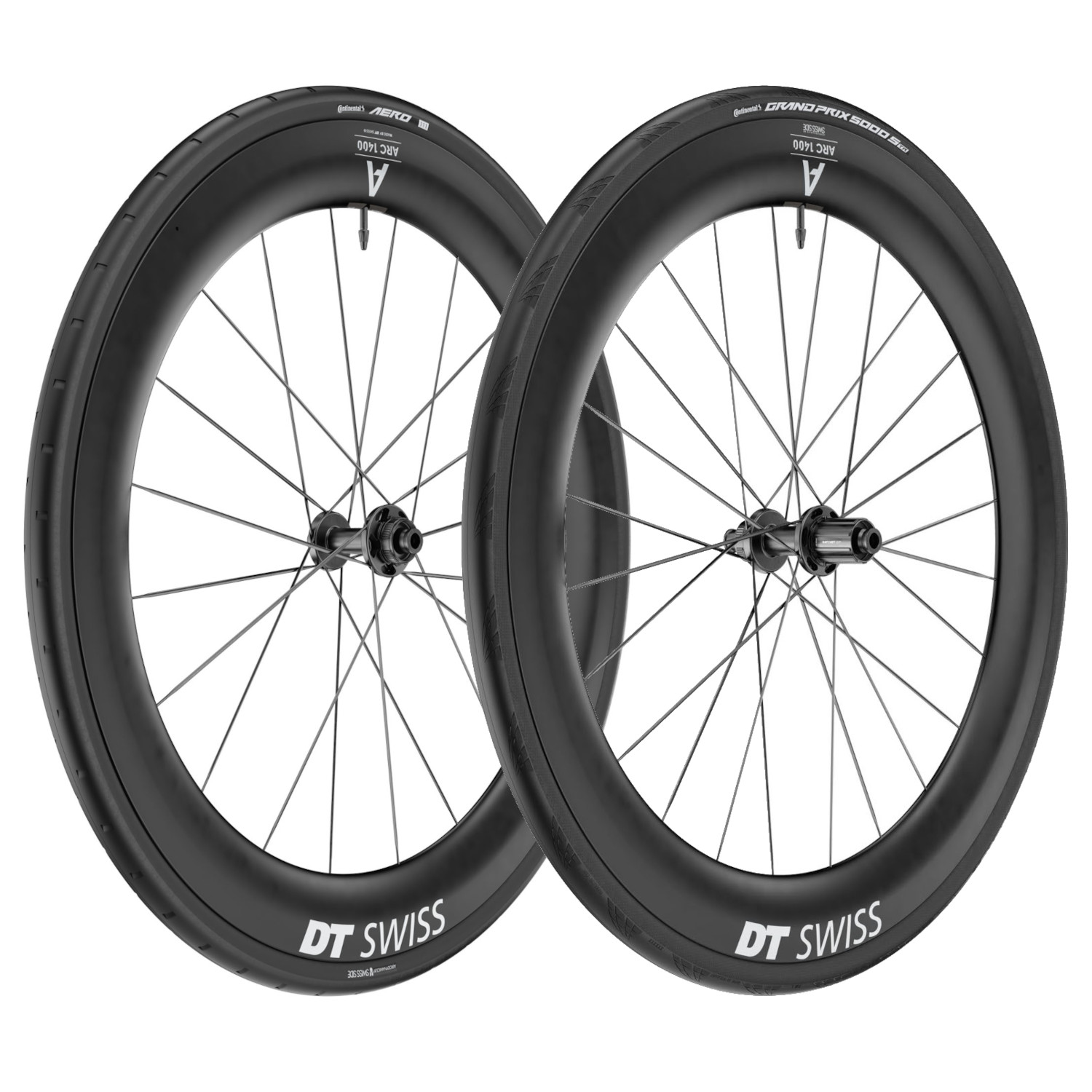 DT SWISS ARC DICUT 1400 55ミリ前後セット DT Swiss | Continental WTS Wheel System - ARC 1400 DICUT 65 Set +