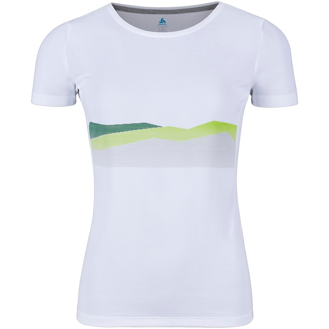 Produktbild von Odlo F-Dry T-Shirt mit Bergkamm-Print Damen - weiß