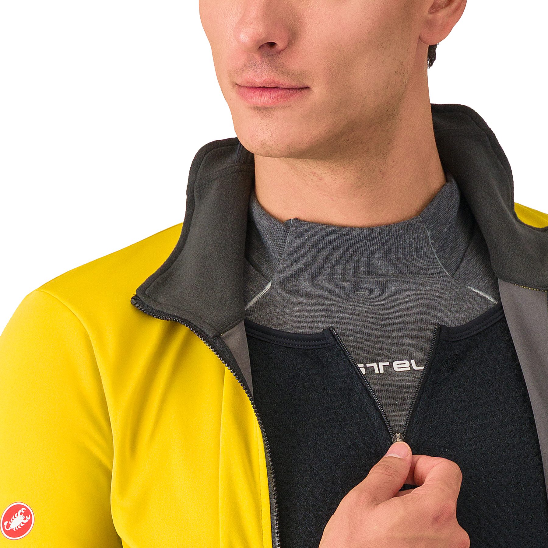Castelli Alpha 150 Jacket Men - mango mojito/black 712 | BIKE24