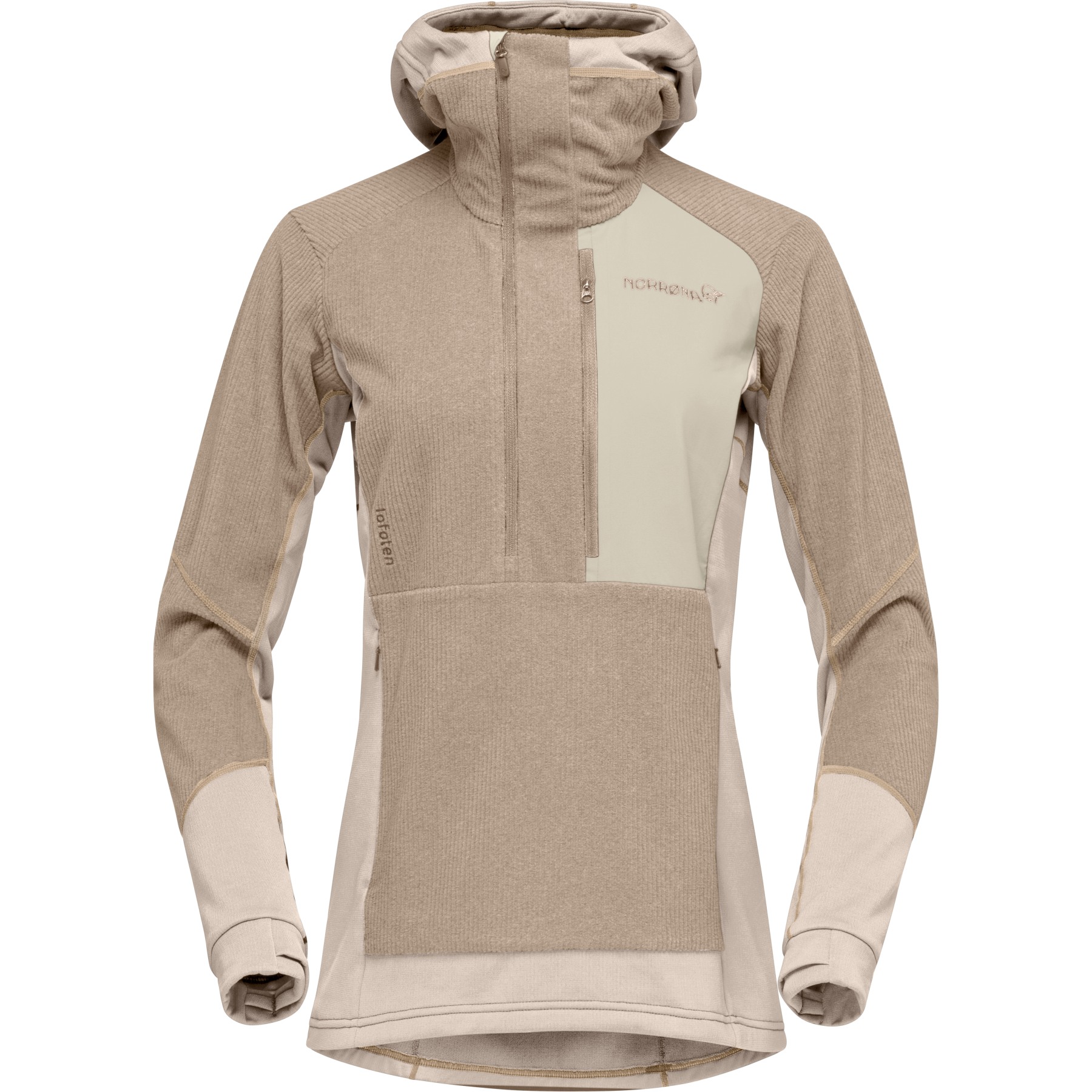 Norrona lofoten Thermal Pro Hood Pullover Women - Oatmeal