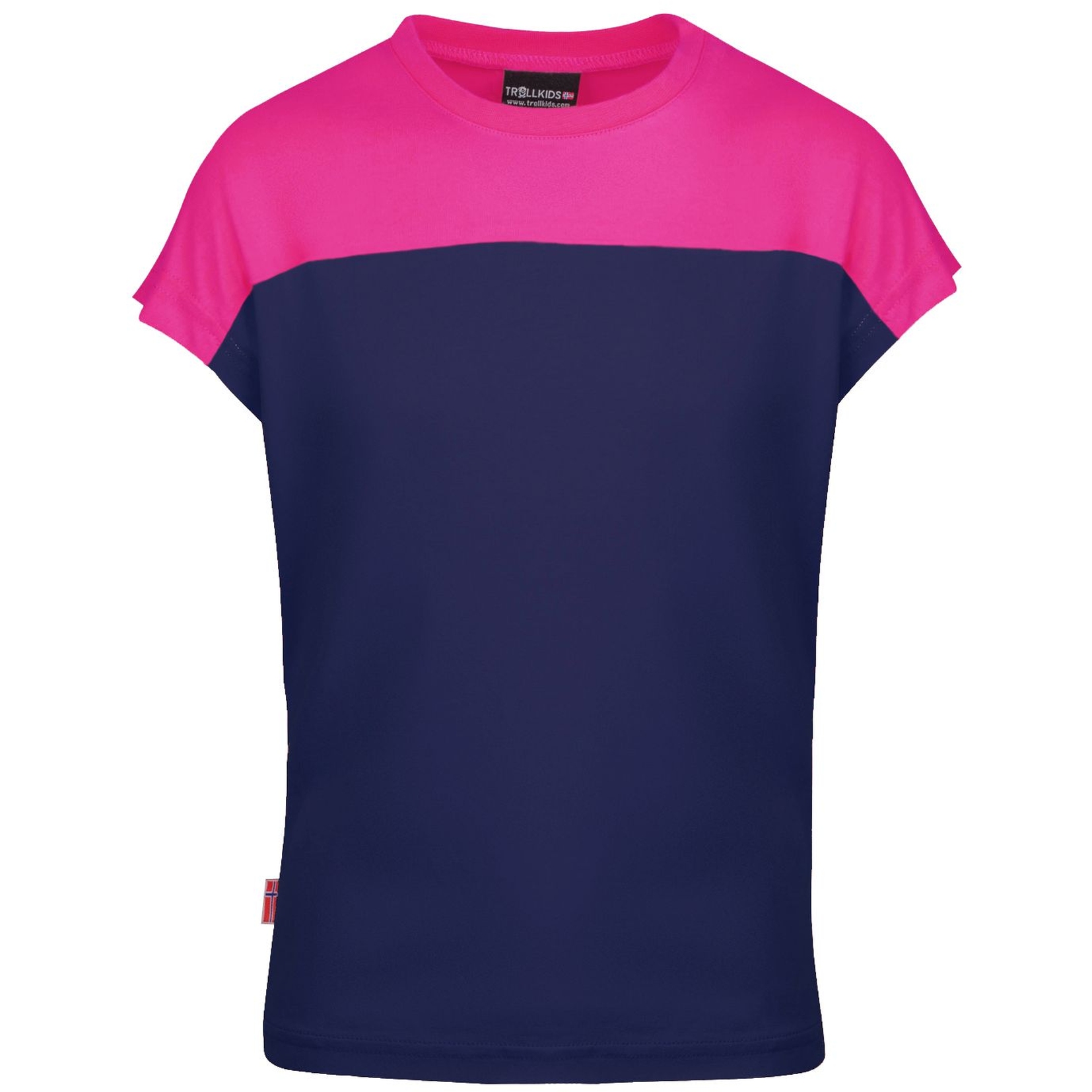 Produktbild von Trollkids Bergen Mädchen T-Shirt - navy/magenta