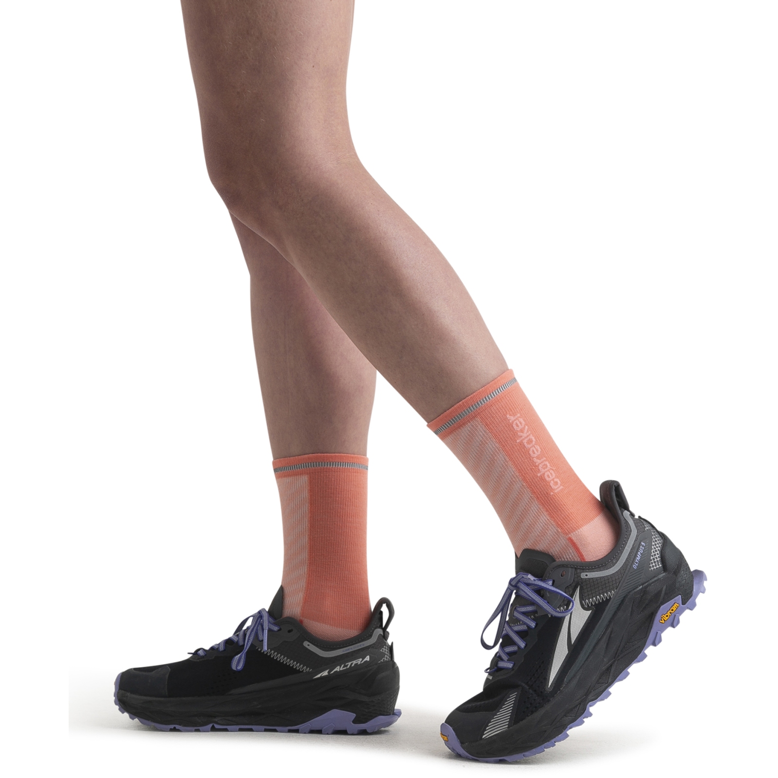 Icebreaker Merino Run+ Ultralight Socken Crew Damen - Glow/Tang