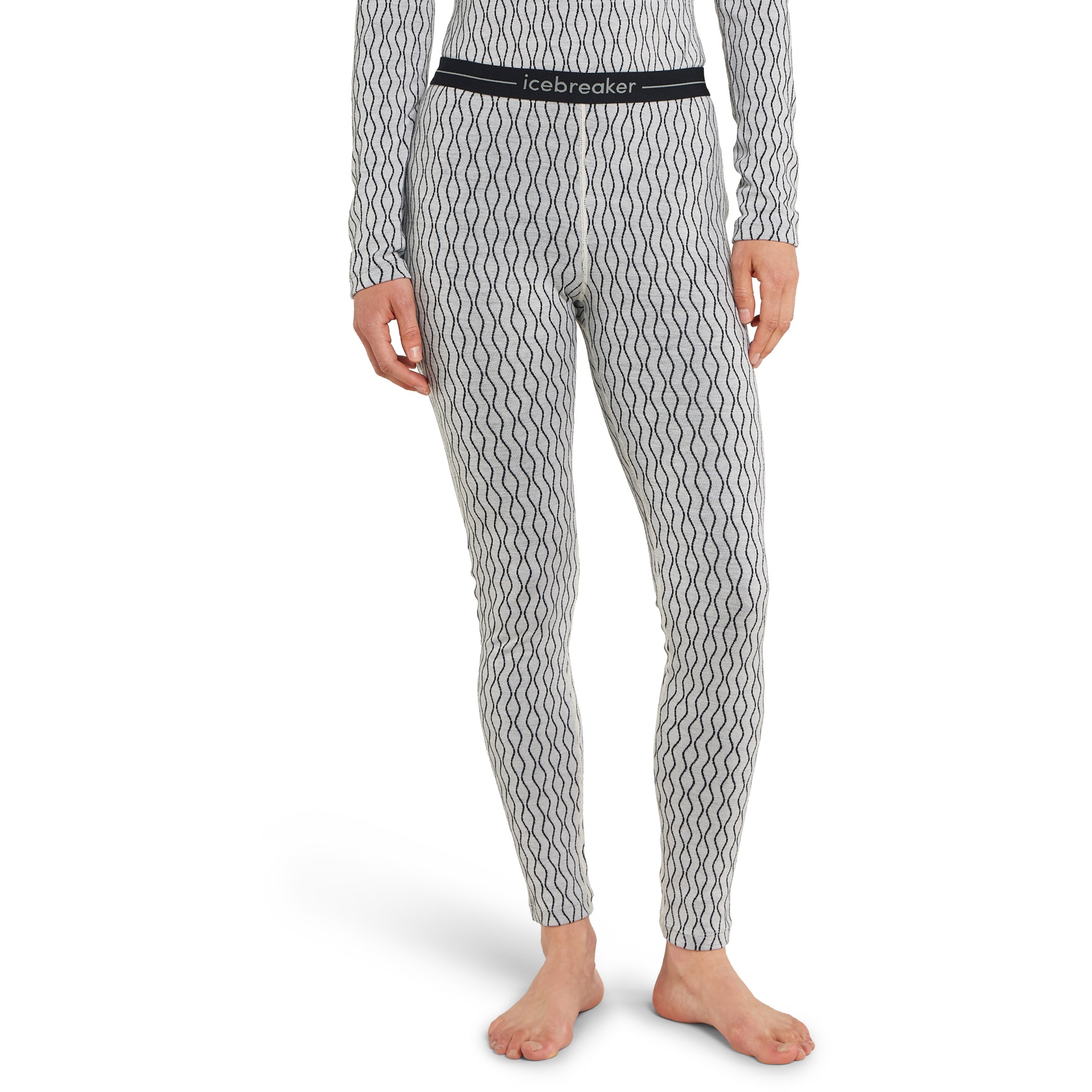 Immagine di Icebreaker Calzamaglia Donna - Merino 260 Vertex On-Piste - Snow/Nero