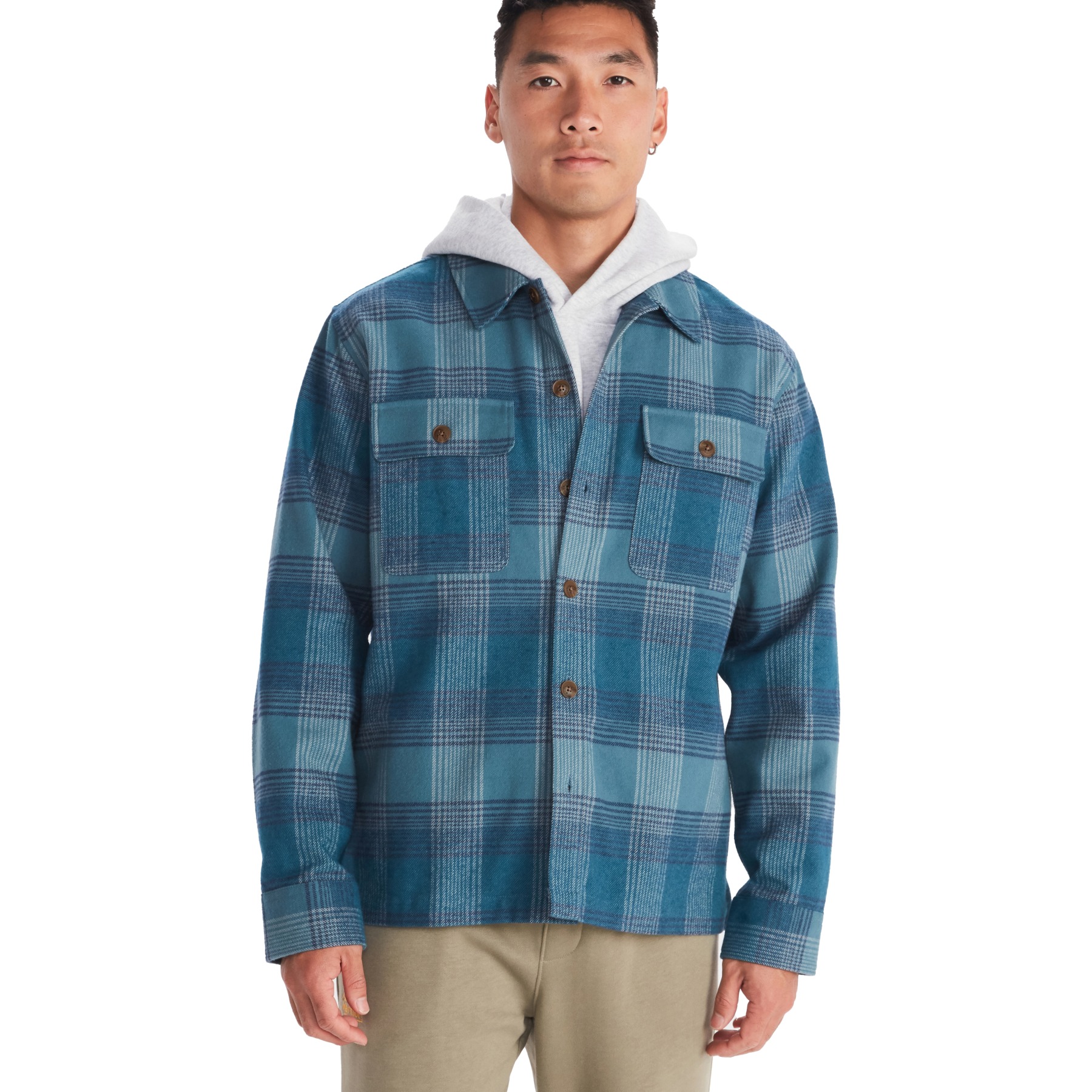 Picture of Marmot Incline Heavy Flannel Long Sleeve Shirt - moon river