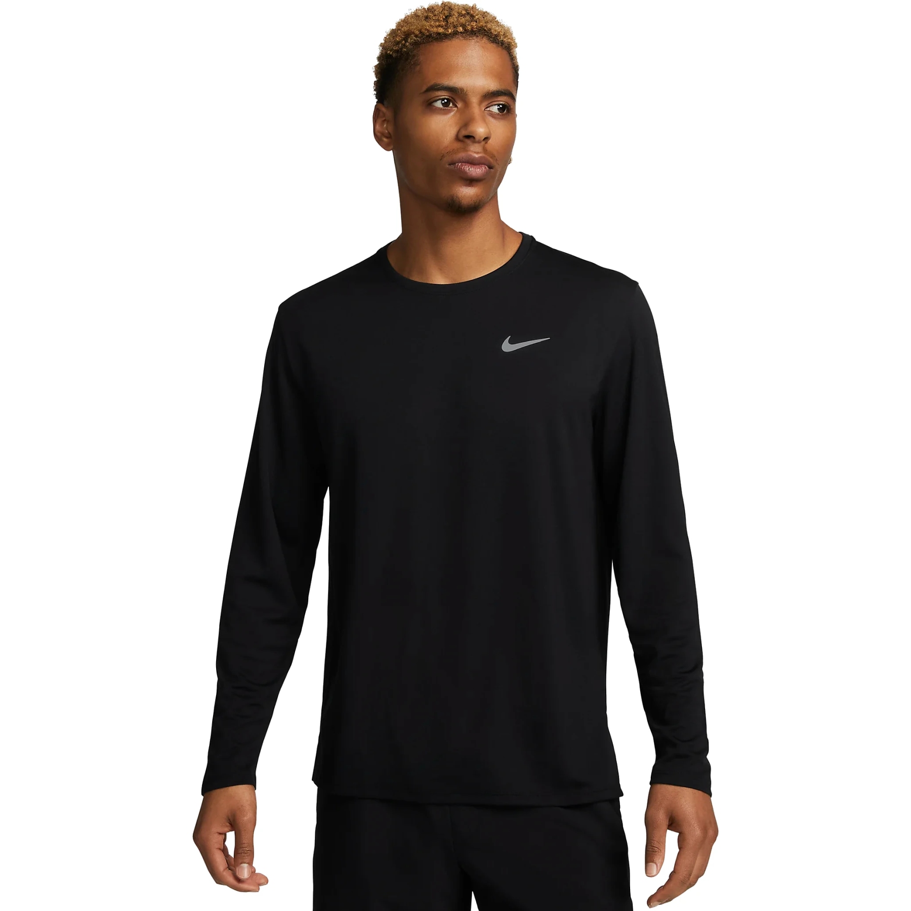 Nike Miler Dri-FIT UV Long-Sleeve Running Top Men - black/reflective ...