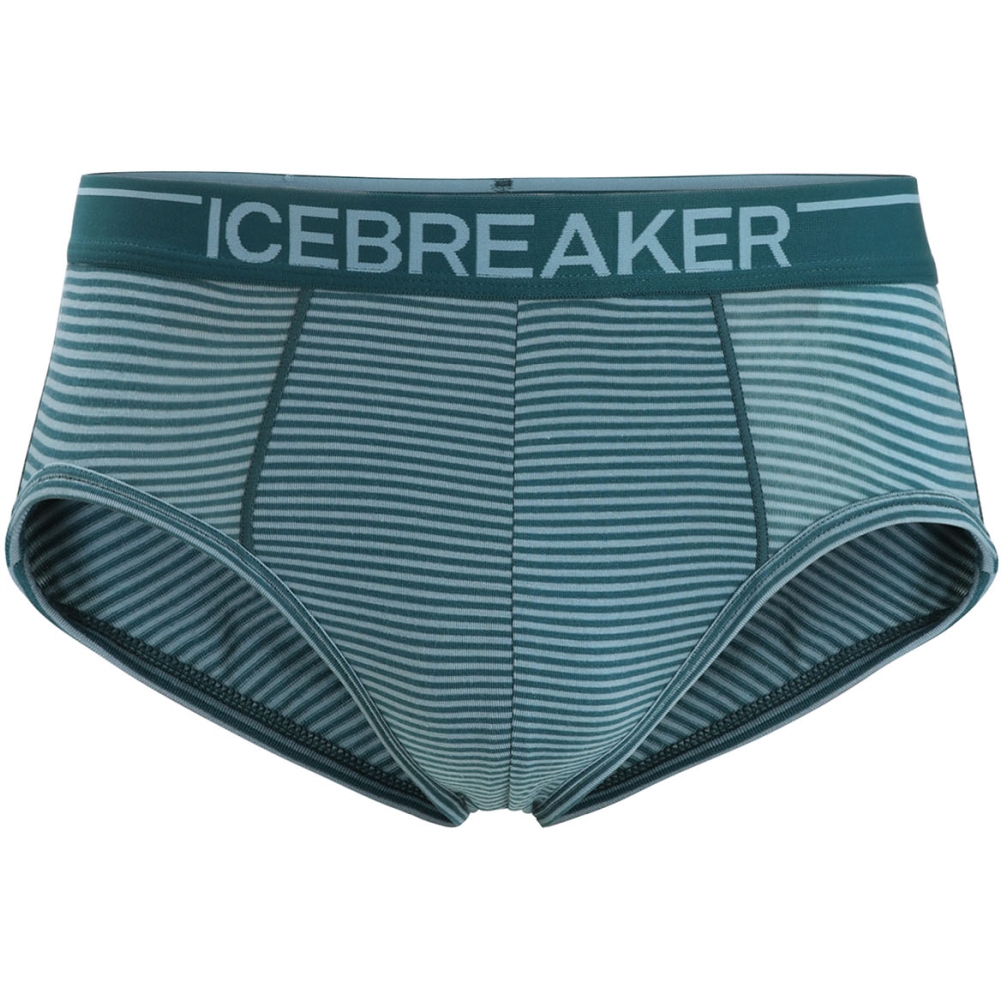 Image de Icebreaker Slip Homme - Merino Anatomica - Green Glory/Astral Blue/Stripe