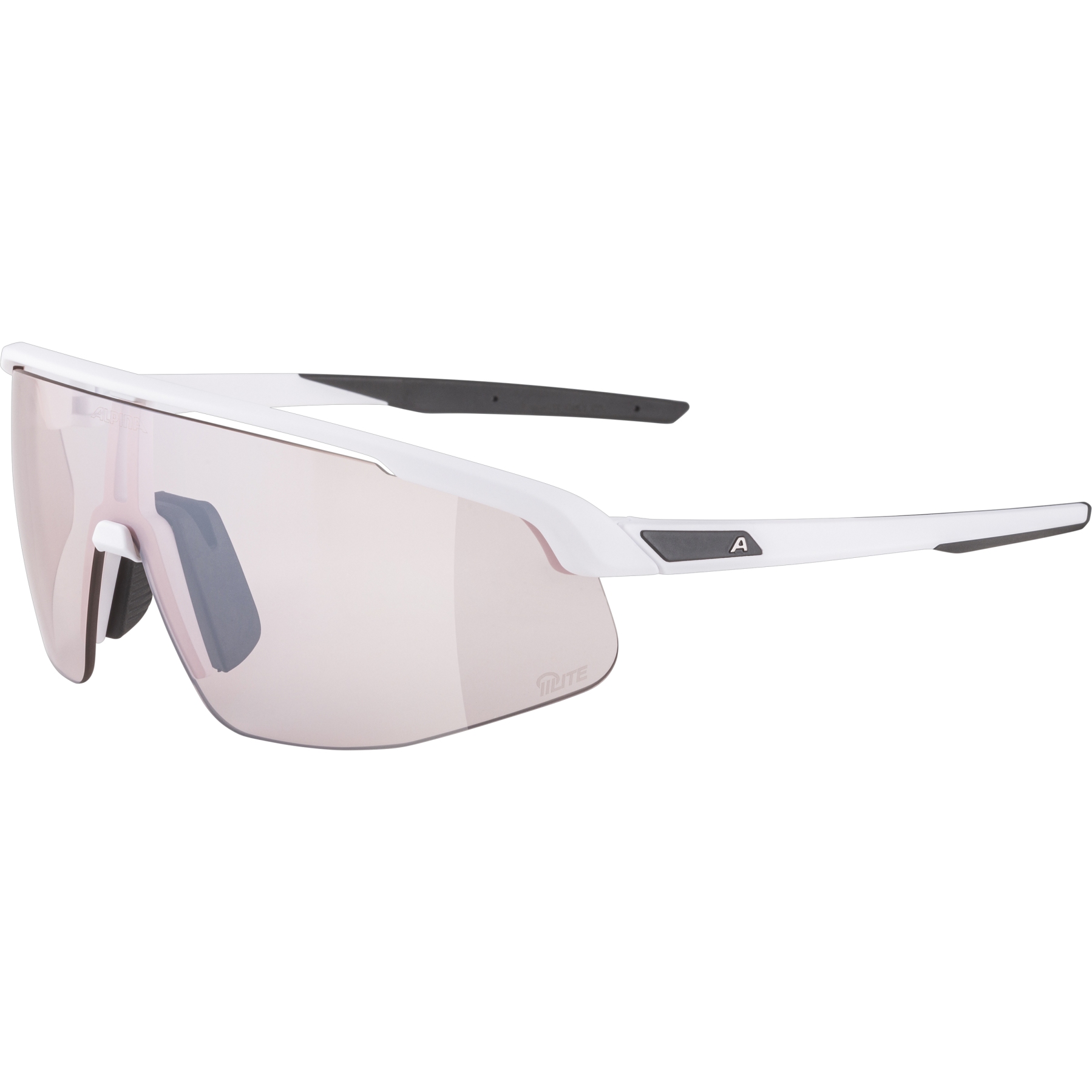 Produktbild von Alpina Turbo Pro Q-Lite Brille - white matt/pink I silver flash mirror