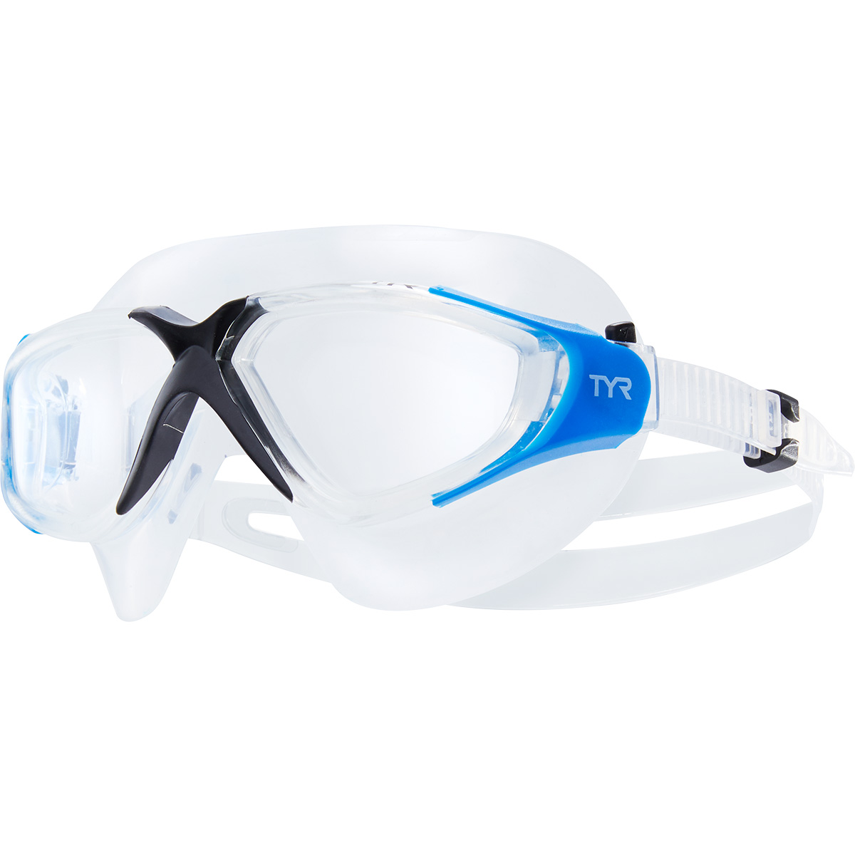 Produktbild von TYR Rogue Adult Fit Schwimm-Maske - clear/black/blue