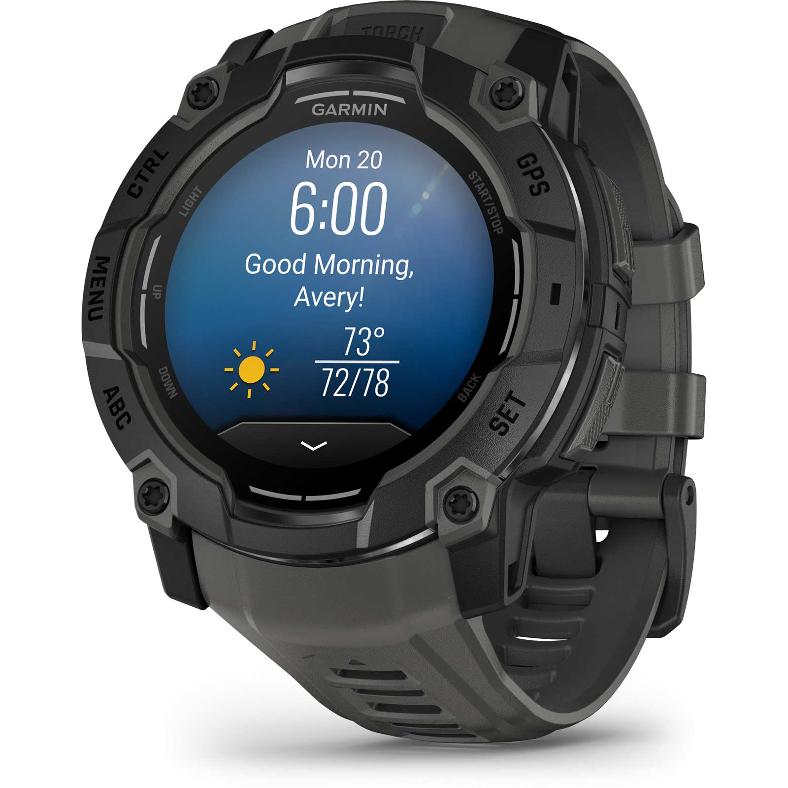 thumbnail image 2 of Garmin Instinct 3 AMOLED GPS Smartwatch - 50mm - Twilight/Neo Tropic - 2nd Choic 2 of 13
