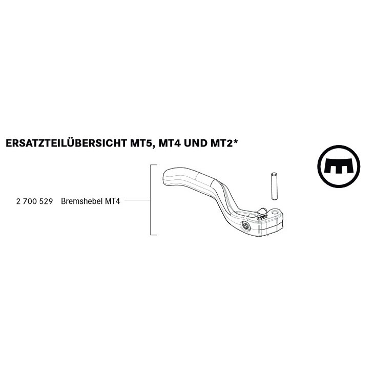 Image of Magura 2-Finger Aluminum Brake Lever for MT4 Disc Brakes as of MY2015 2700529 - black