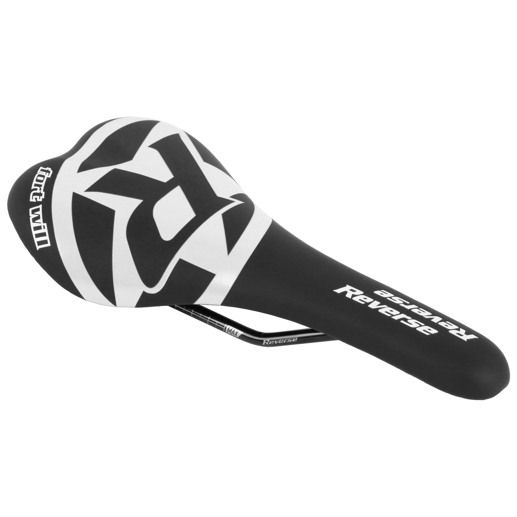 Productfoto van Reverse Components Fort Will Saddle CrMo Style - black / white