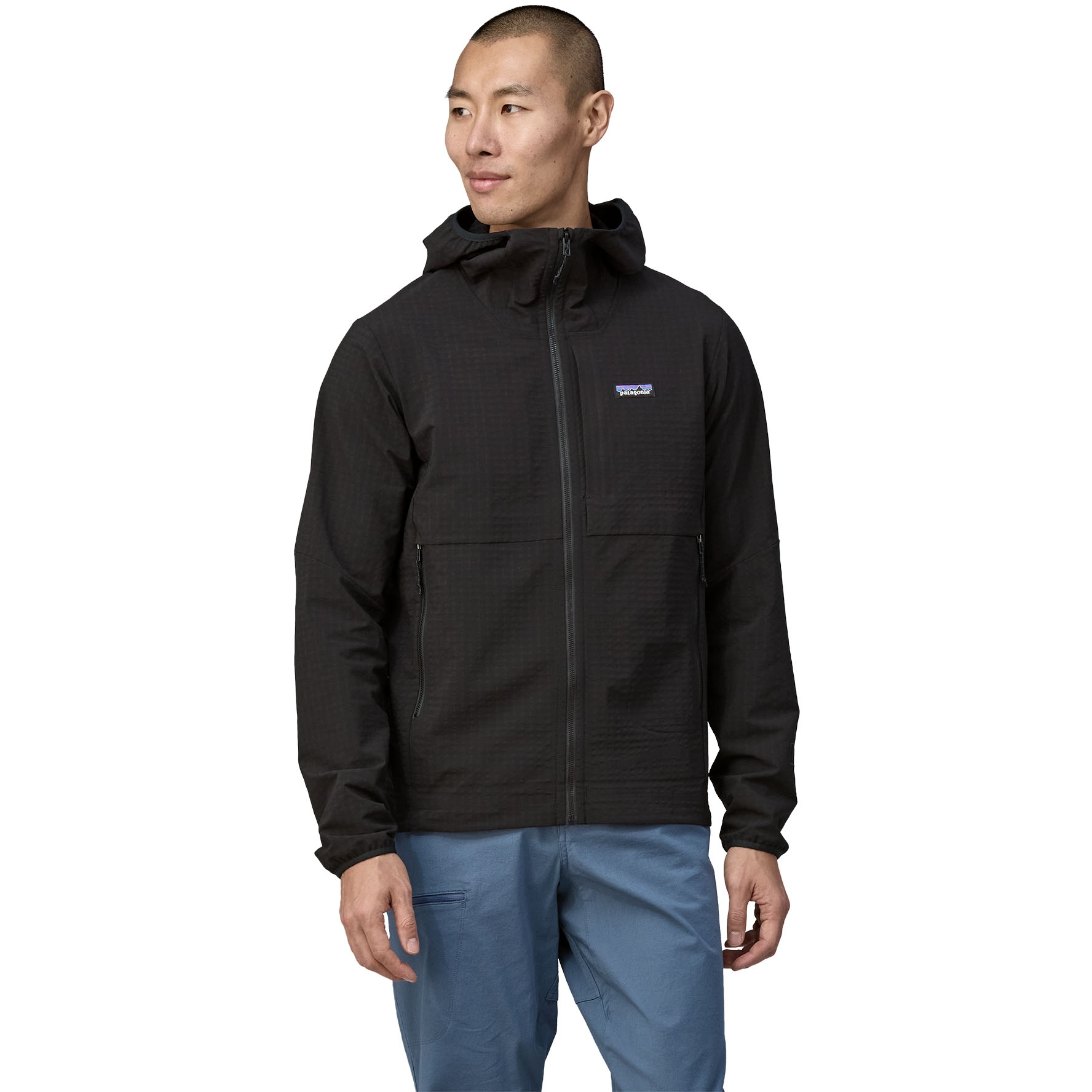 Produktbild von Patagonia R1 TechFace Kapuzenjacke Herren - schwarz