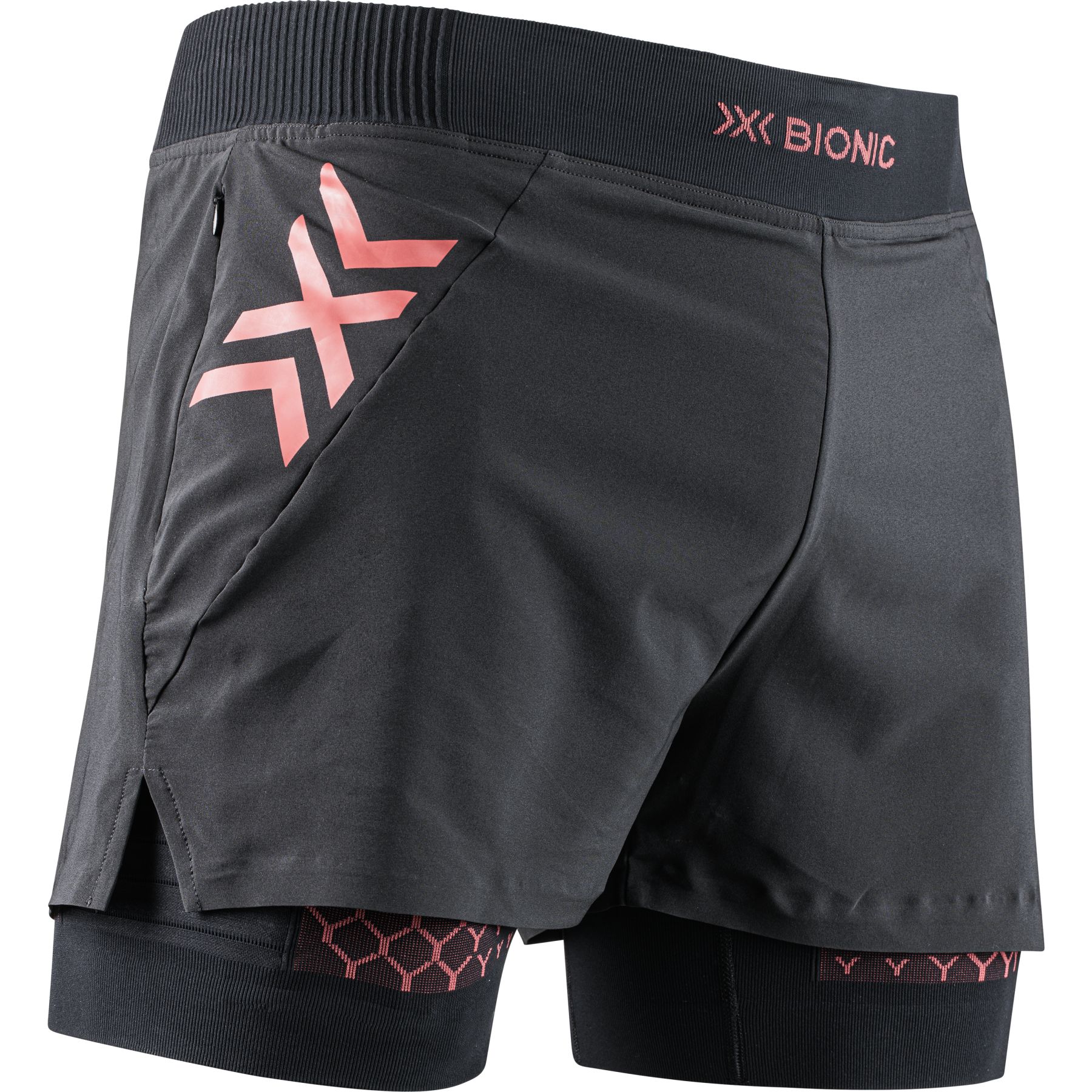 Picture of X-Bionic Twyce Race 2-In-1 Shorts Men - black/red