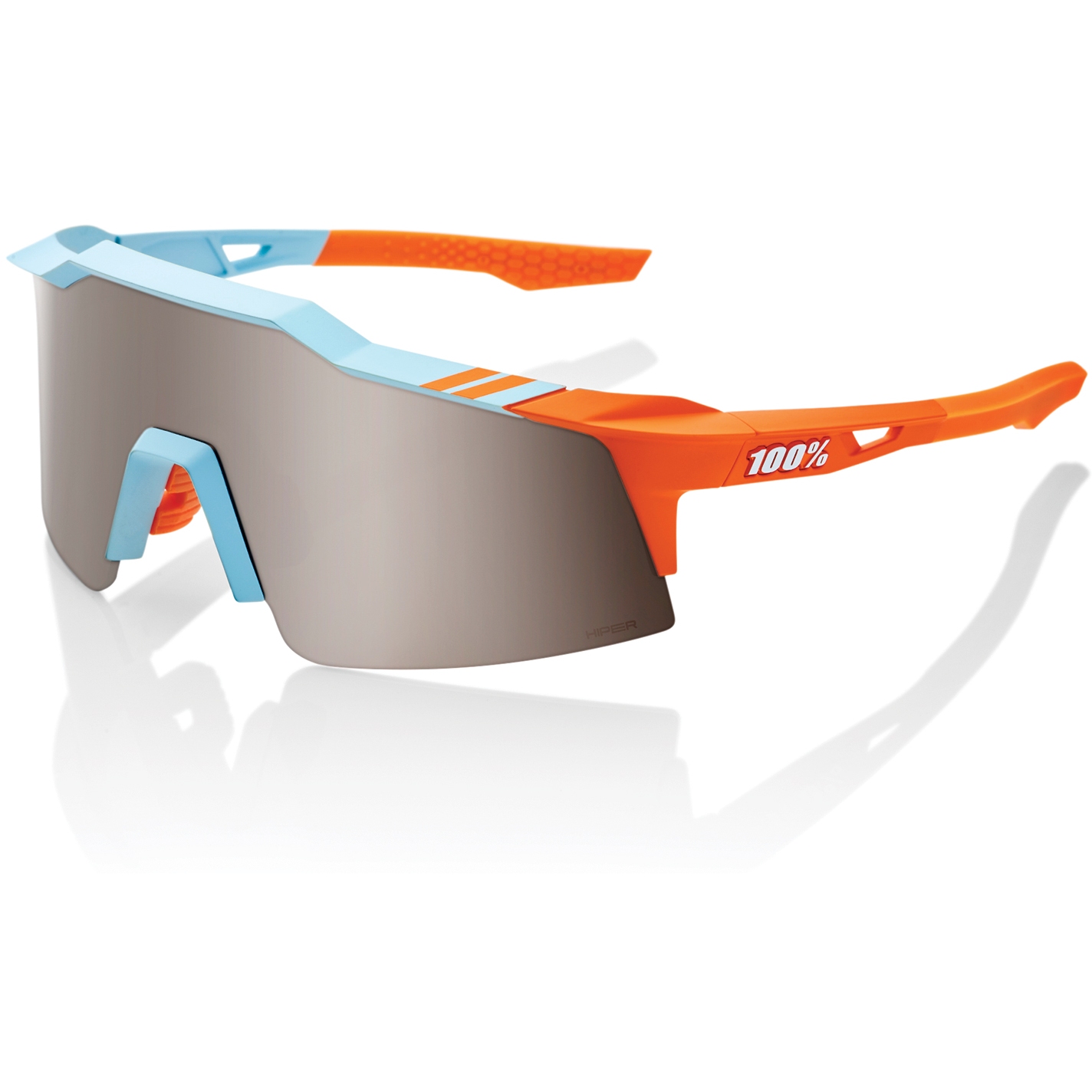 Image de 100% Lunettes - Speedcraft SL - HiPER Mirror Lens - Soft Tact Two Tone / Silver + Clear