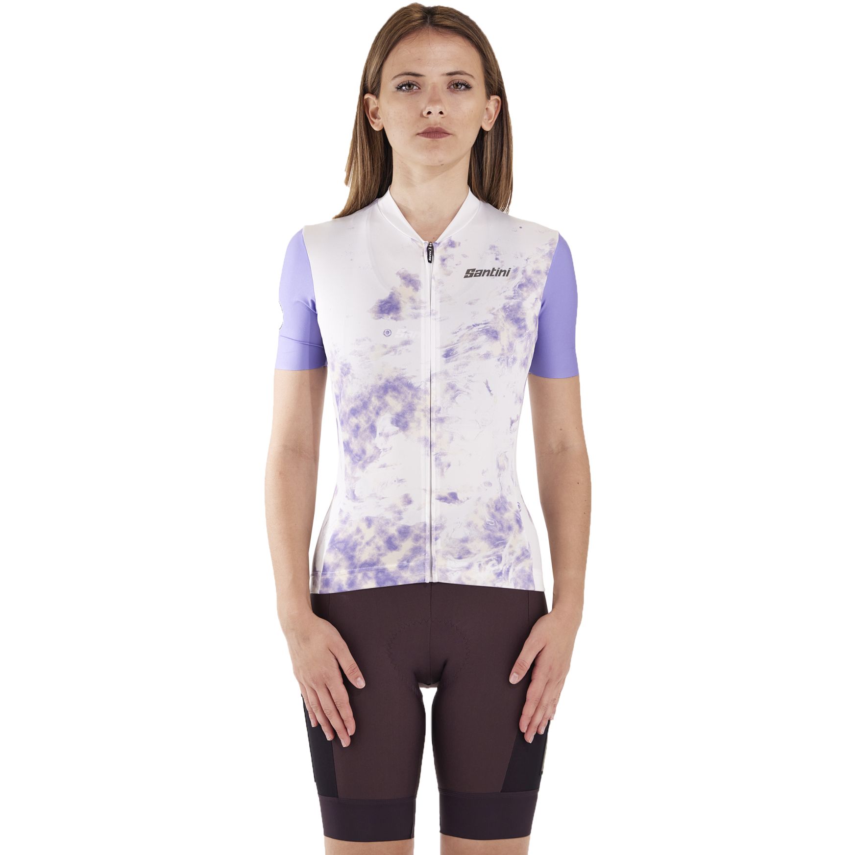 Picture of Santini Marble Short Sleeve Jersey Women 4M940L75CMARBL - pervinca PV