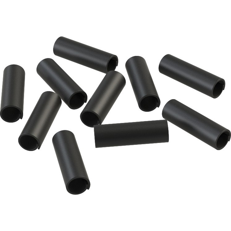 Produktbild von Tubus Abriebschutz-Set 10 mm Ø, 4 cm Länge - schwarz