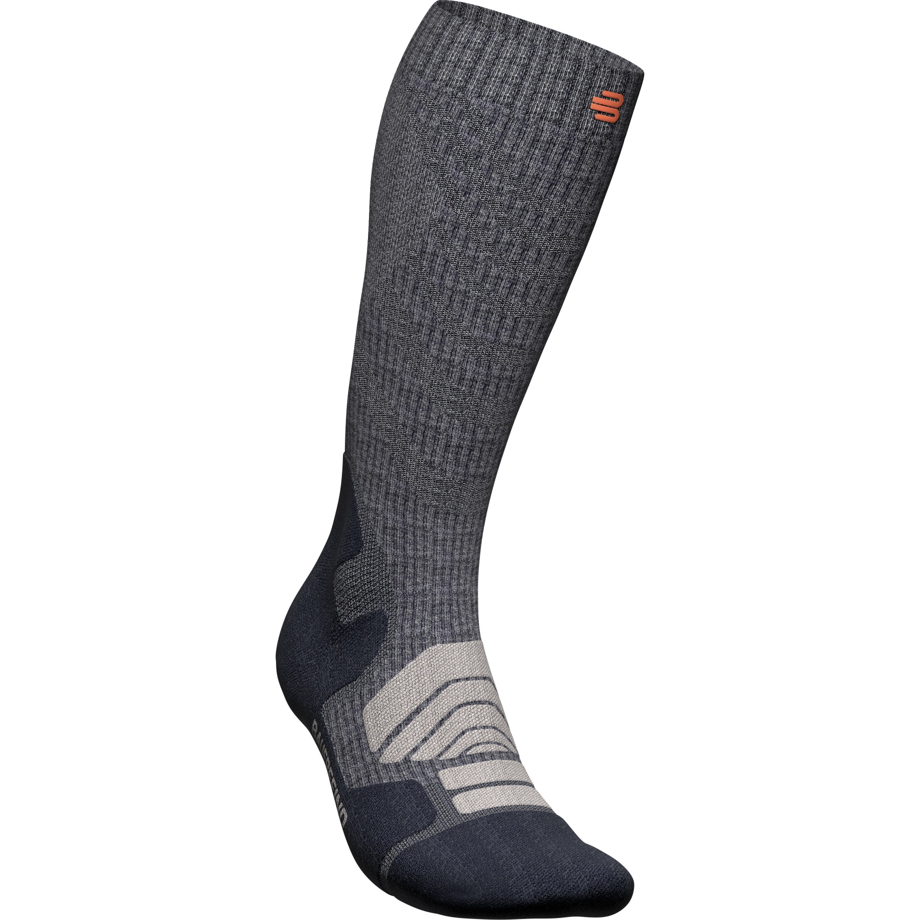 Picture of Bauerfeind Outdoor Merino Compression Socks - lava grey - M (38-44 cm)