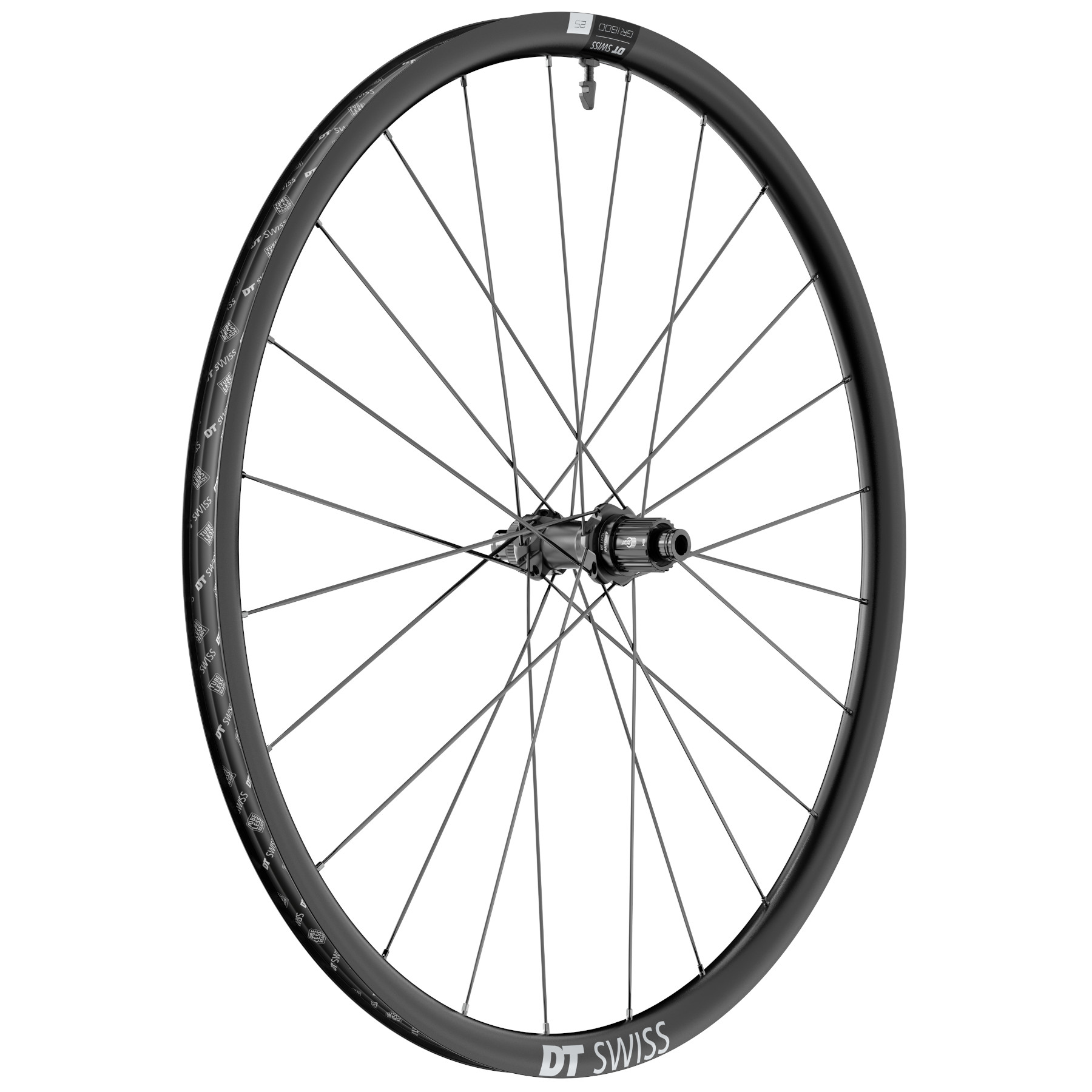 Picture of DT Swiss GR 1600 SPLINE 25 Rear Wheel - 27.5&quot; | Clincher | Centerlock - 12x142mm - 350 Road - Micro Spline